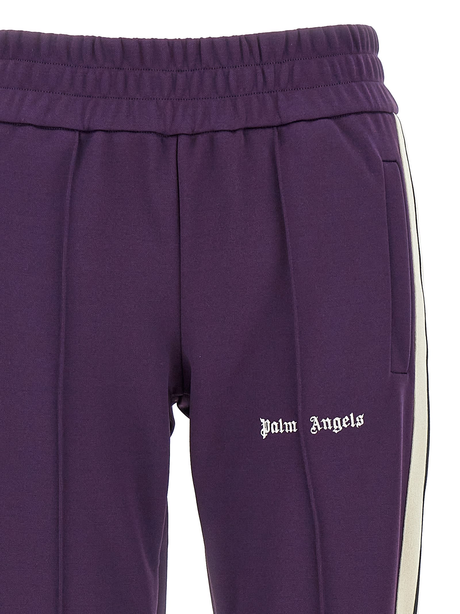 Shop Palm Angels Classic Logo Joggers In Purple