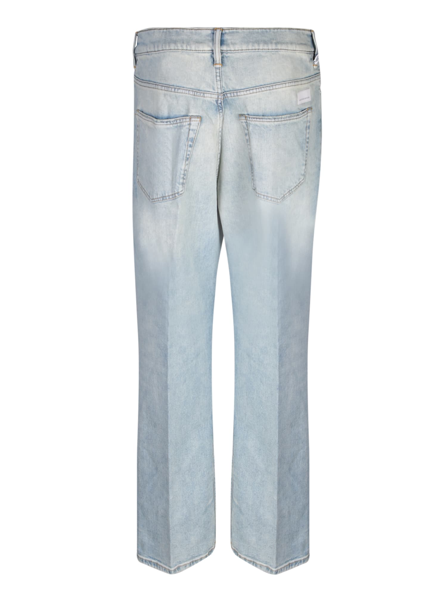 Shop Nine In The Morning Icaro Wide Fit Blue Denim Jeans By
