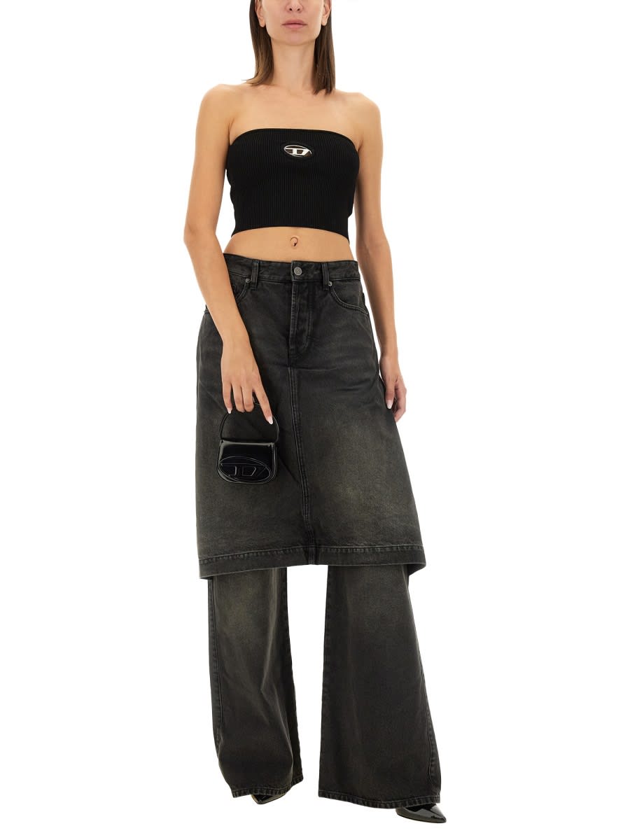 Shop Diesel M-clacksvillex Top In Black