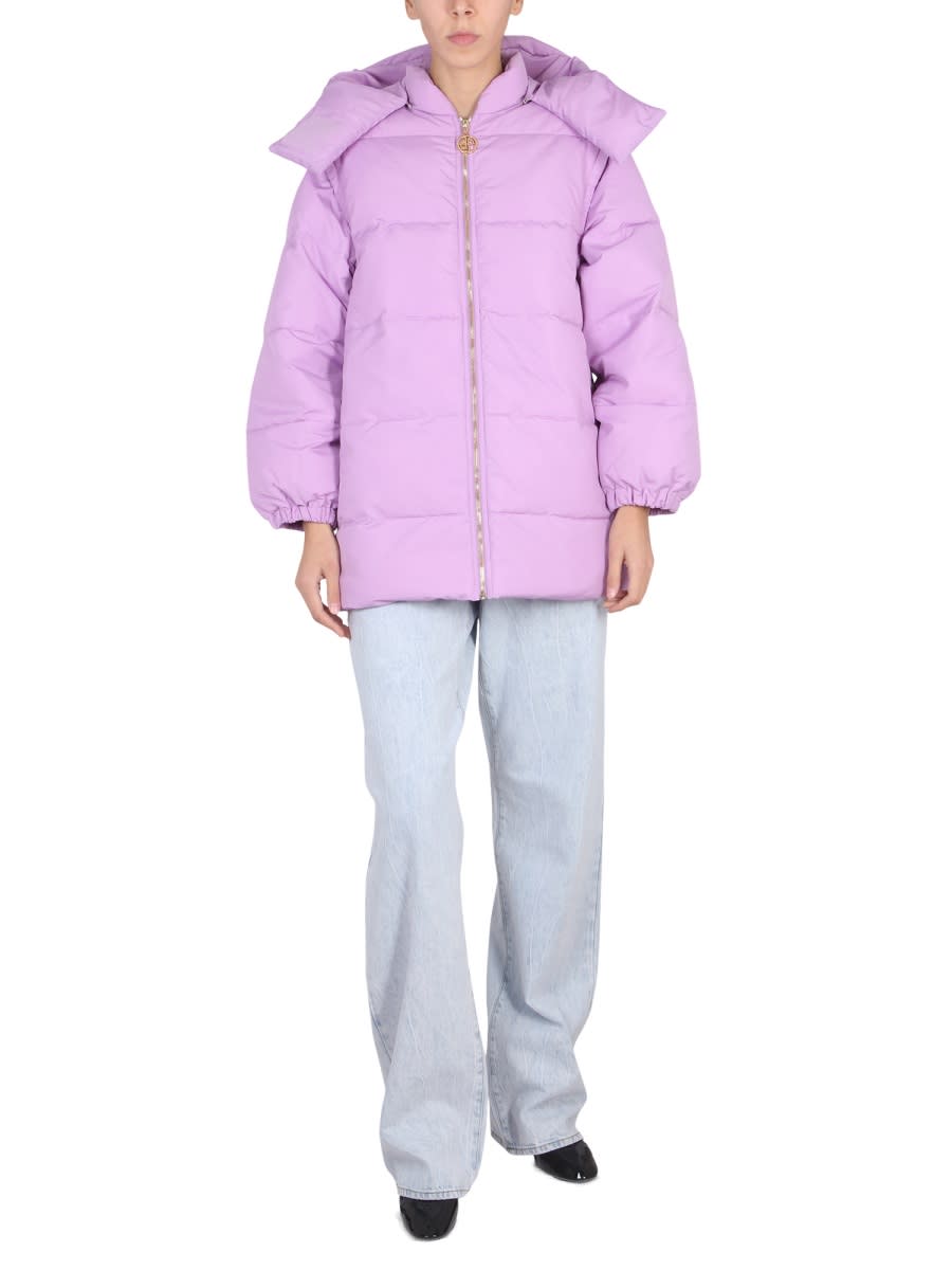Shop Patou Quilted Down Jacket In Pink