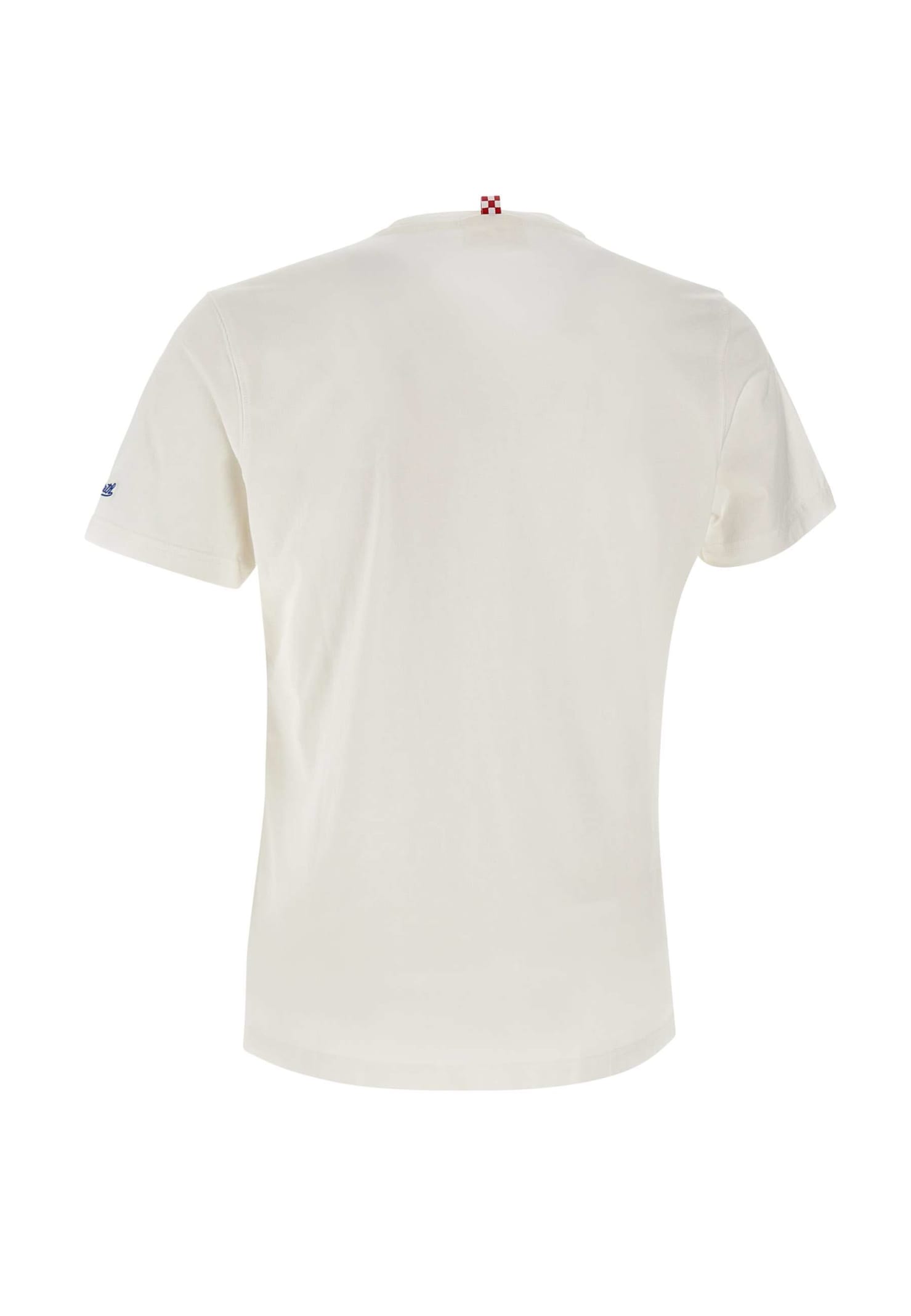 Shop Mc2 Saint Barth Six Pack Cotton T-shirt In White