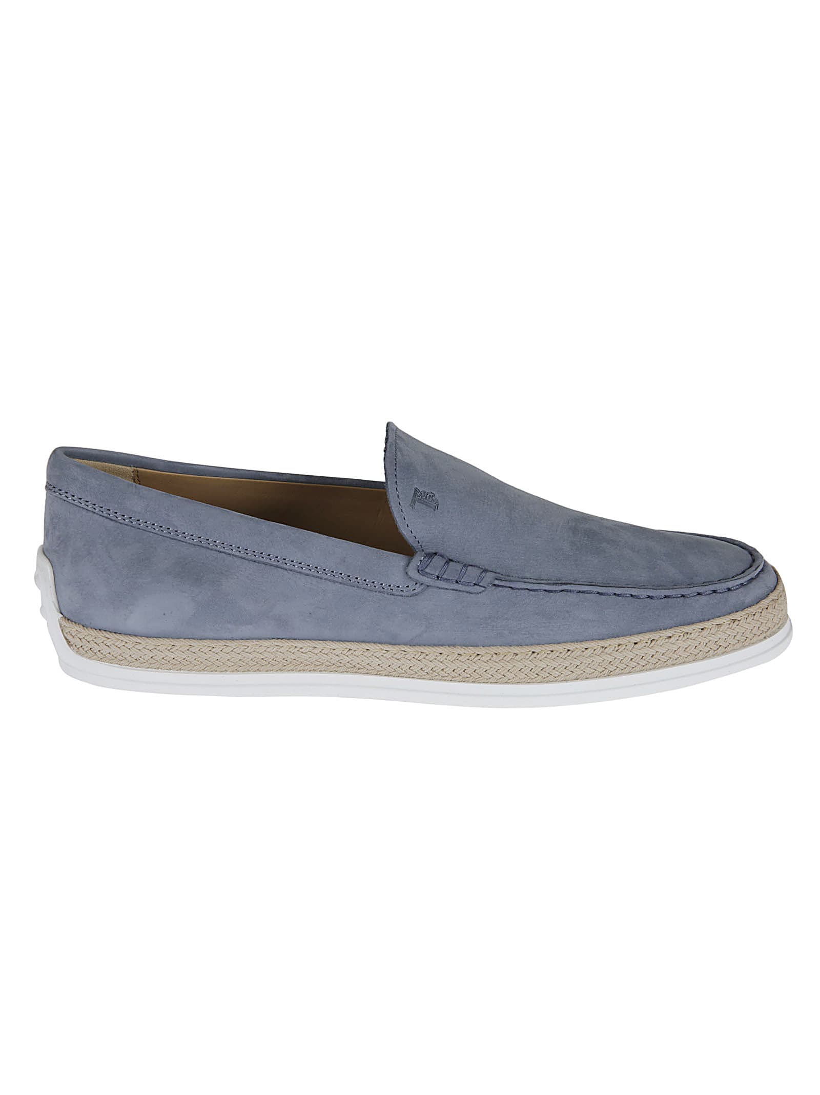 Tod's Logo Stamp Raffia Sole Loafers