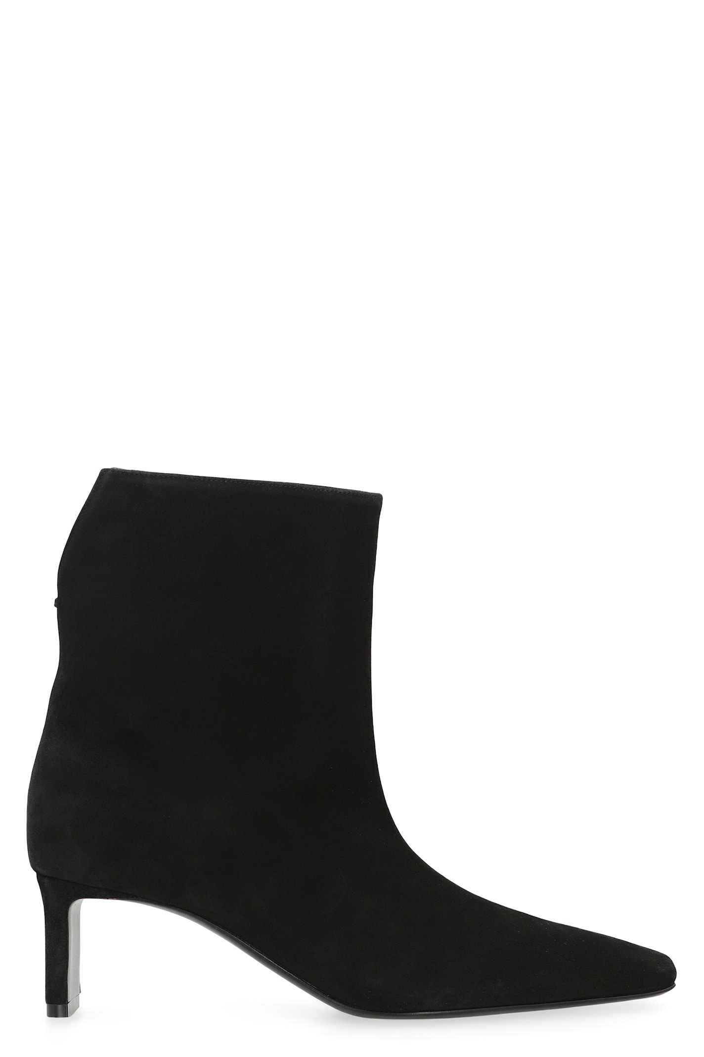 Khaite Ona Ankle Boots In Suede In Black