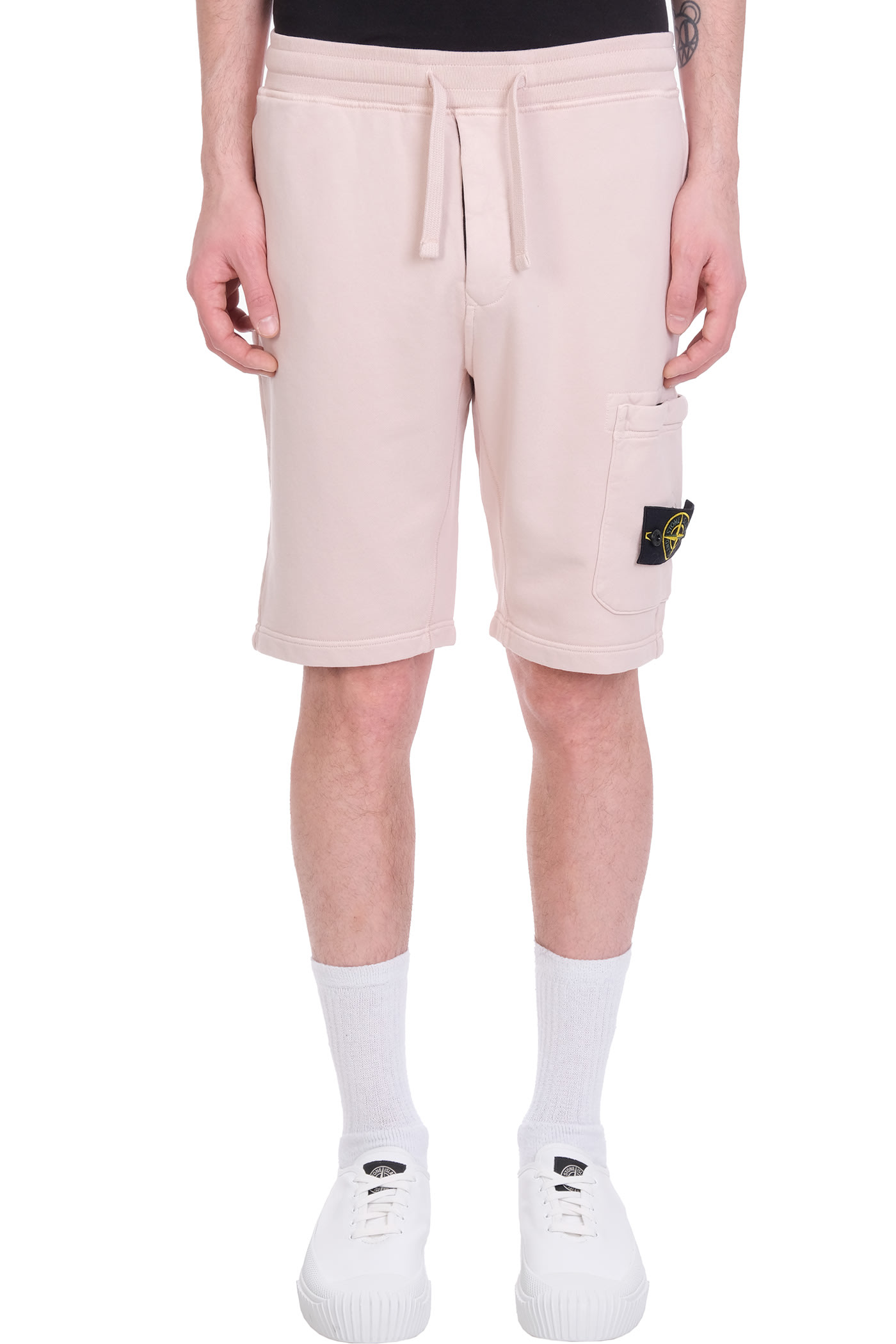 STONE ISLAND SHORTS IN ROSE-PINK COTTON,741564651V0082