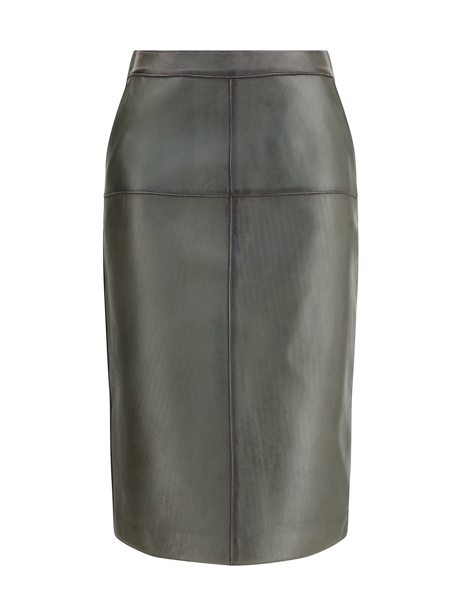 P.a.r.o.s.h P. A.r. O.s. H. Leather Pencil Skirt In Gray
