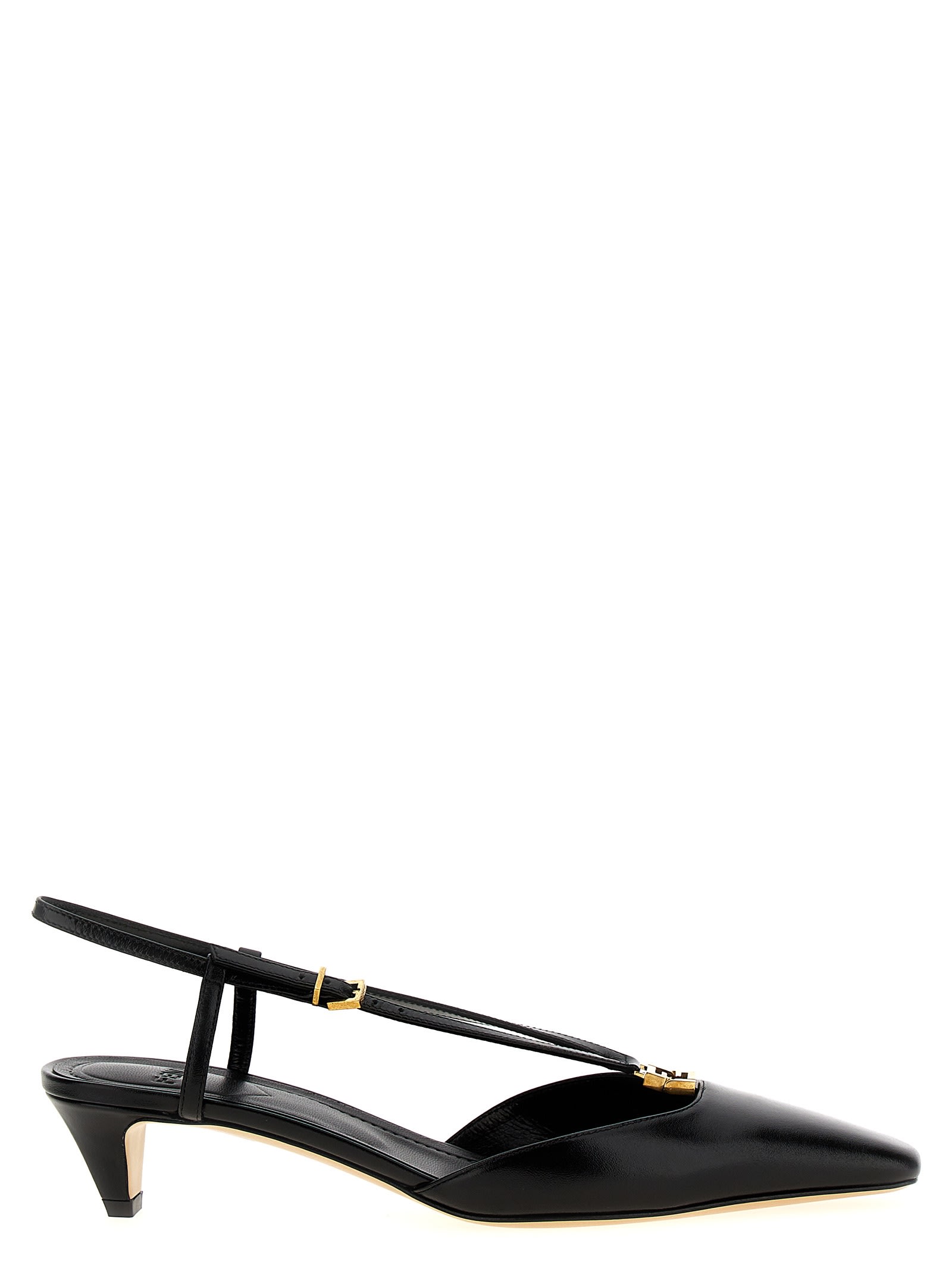 Shop Fendi Fold Slingback In Black