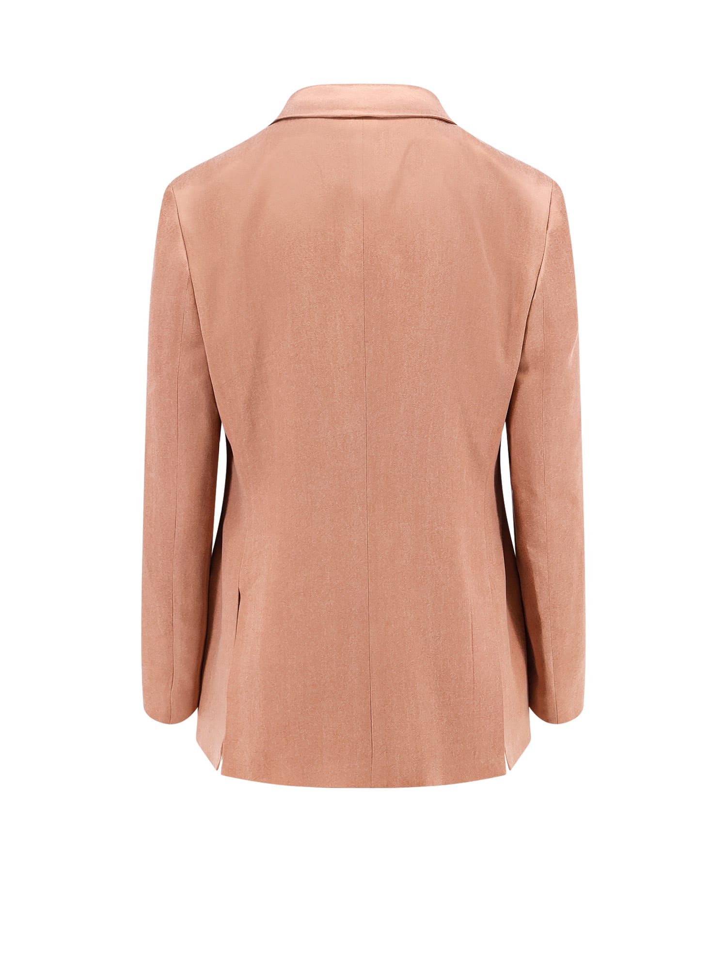 Giorgio Armani Women Double-breasted Satin Blazer In Pink
