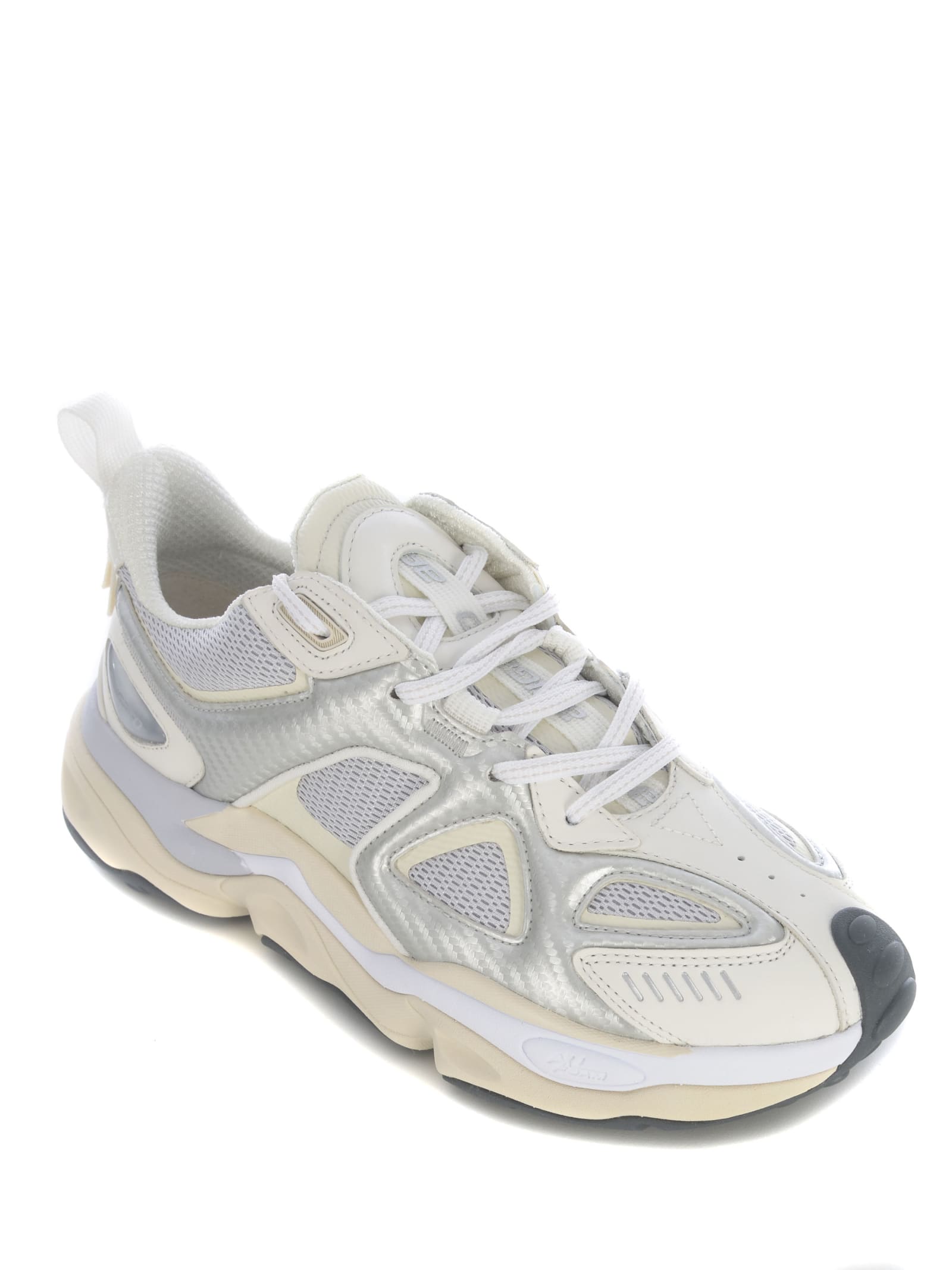 Shop Axel Arigato Sneakers  Satellitare Made Of Leather In Argento/bianco