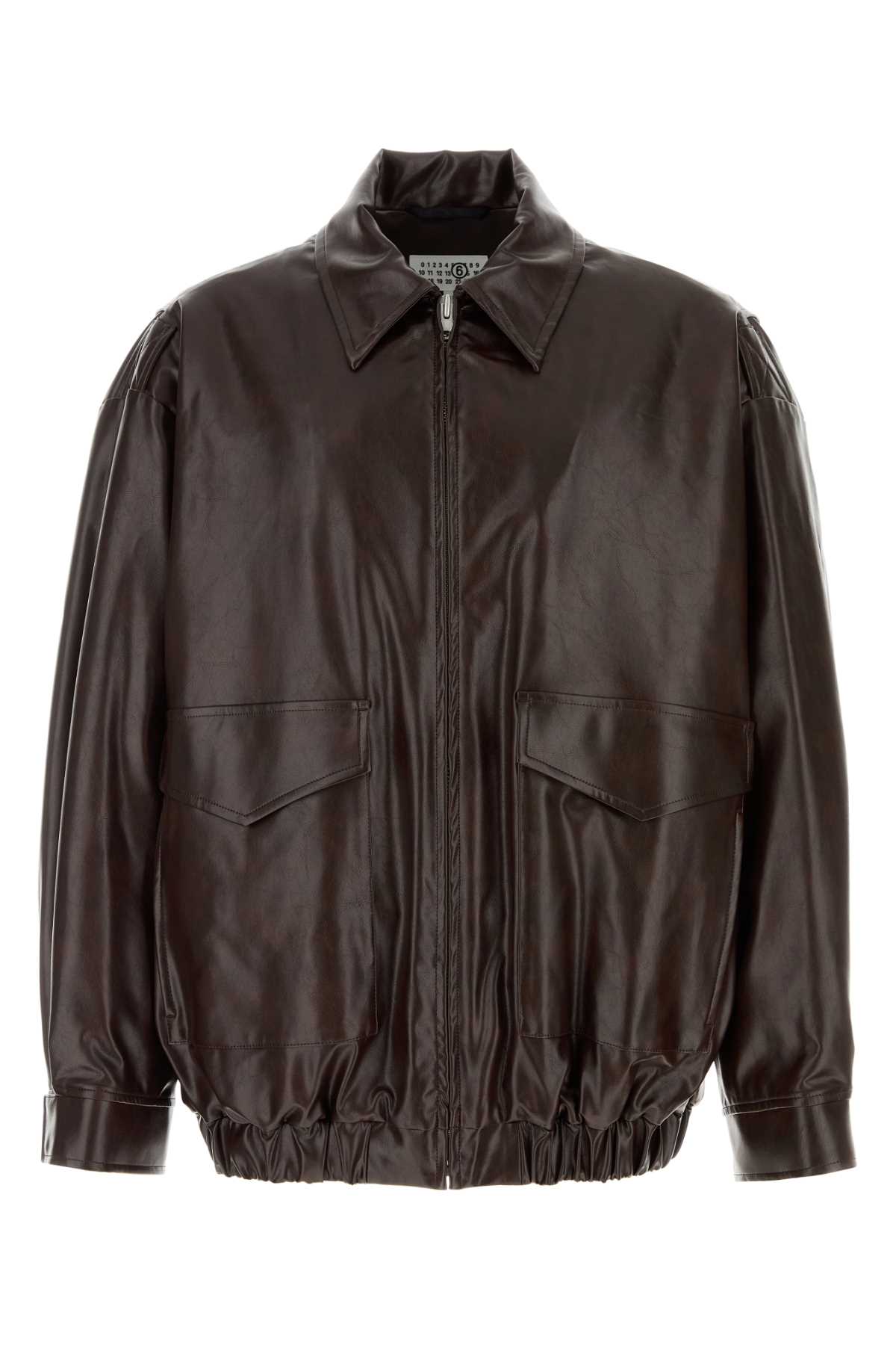 Chocolate Synthetic Leather Jacket