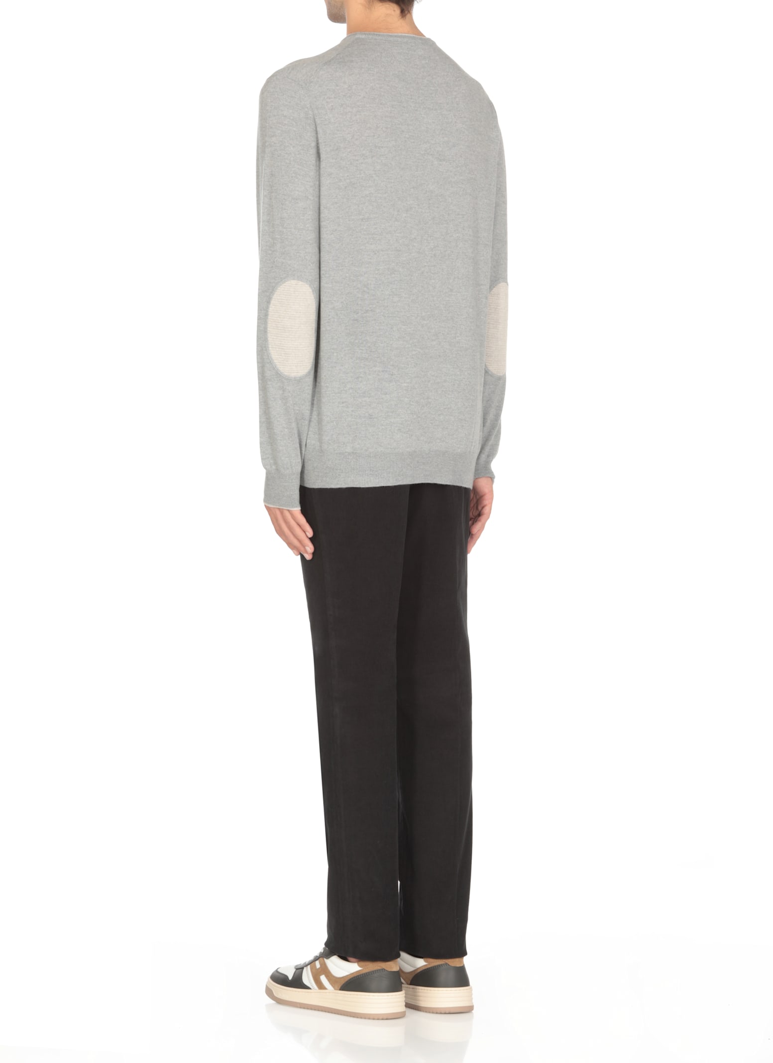 Shop Fay Virgin Wool Sweater In Grey