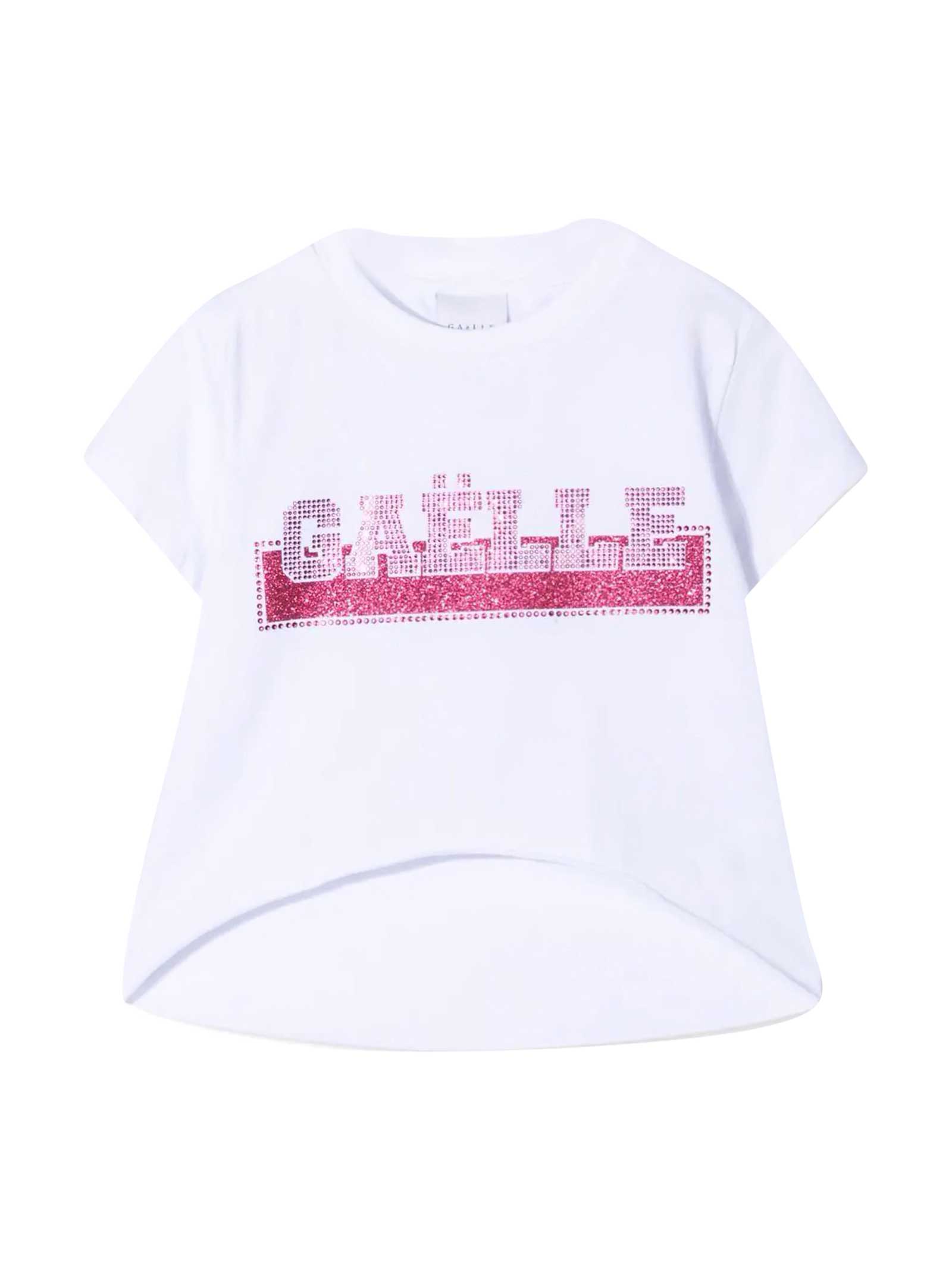 Gaelle Bonheur Teen T-shirt With Rhinestone Logo