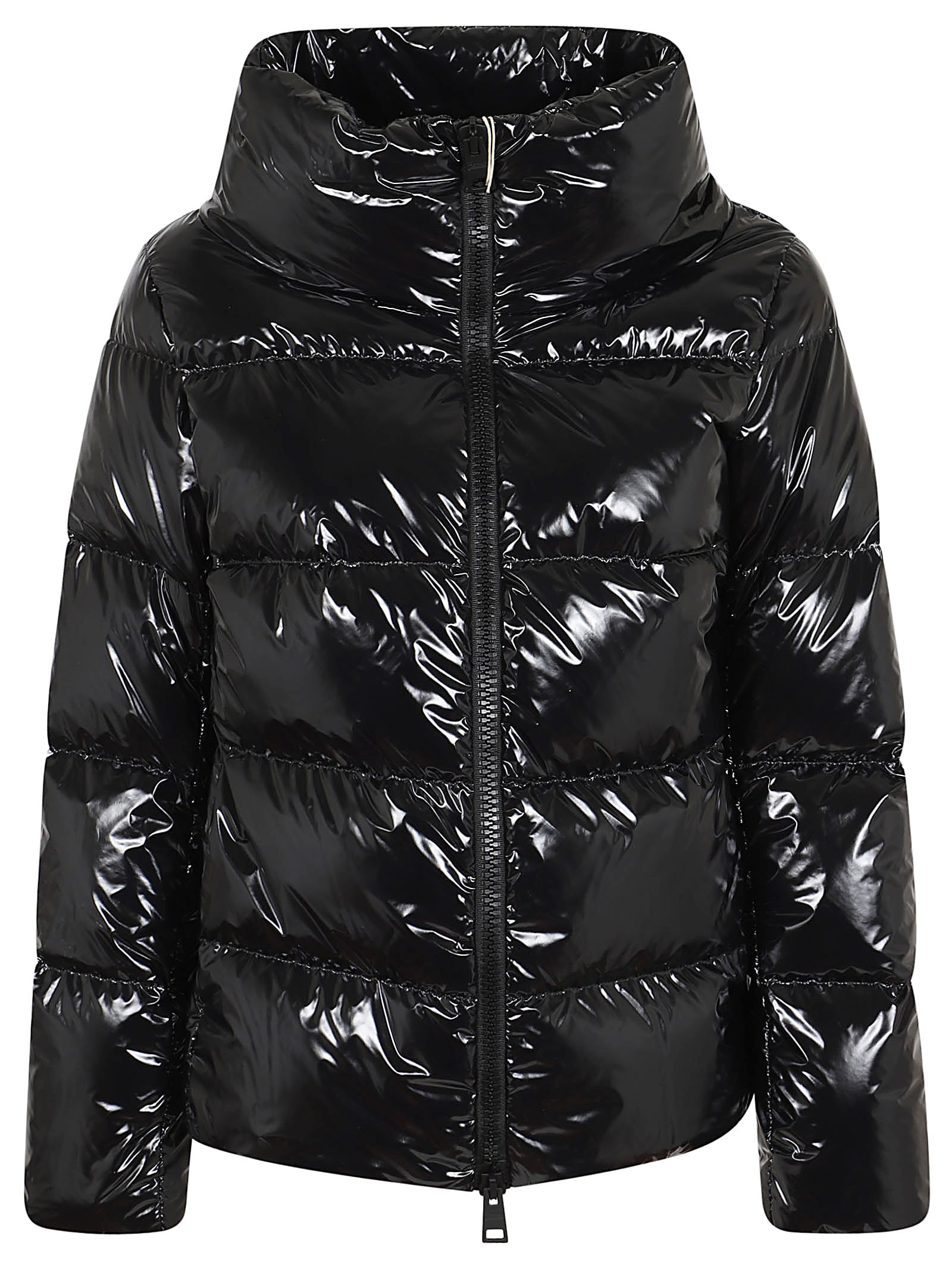 Shop Herno Gloss Hood Down Jacket In Nero