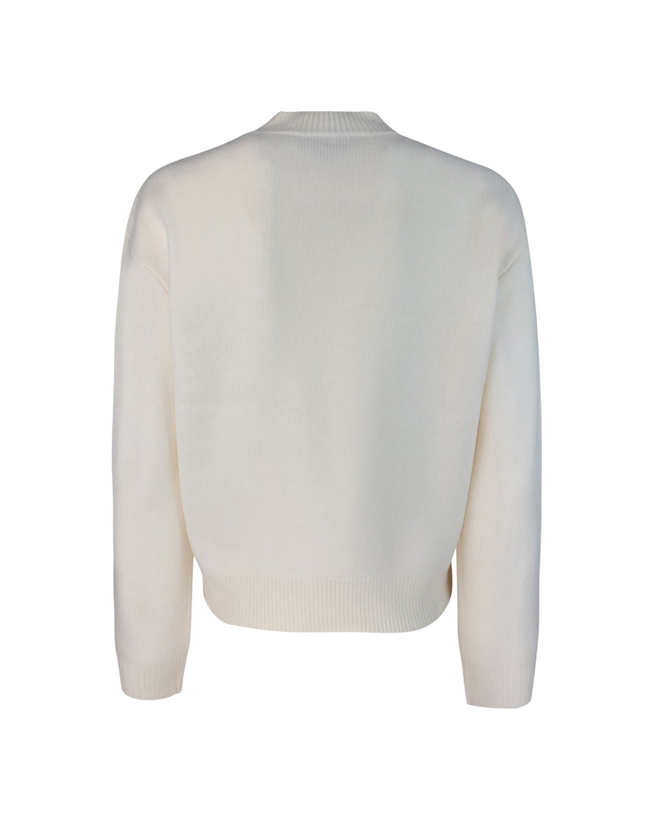 Shop Apc Crewneck Long-sleeved Jumper In Powder