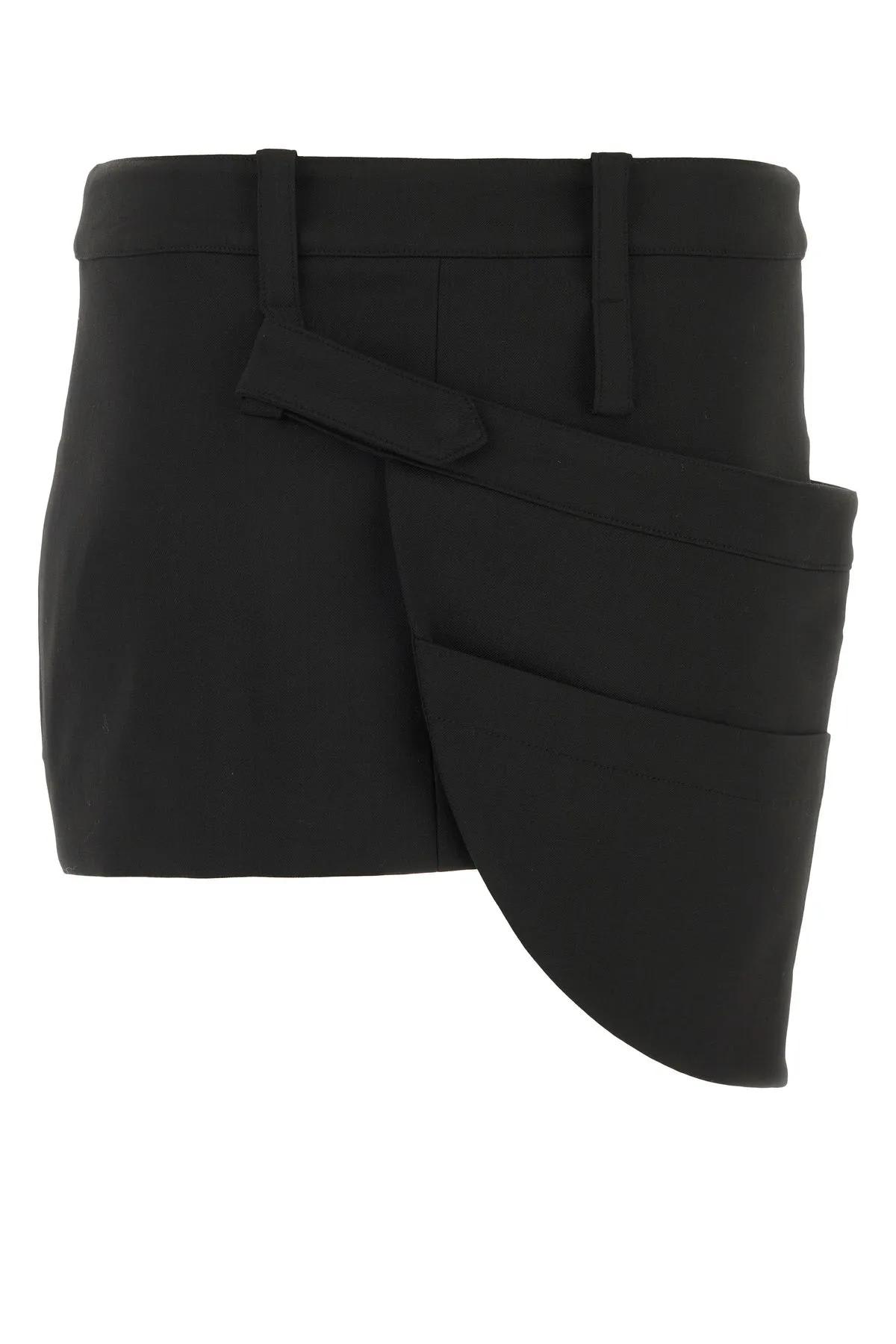 Shop Coperni Black Stretch Polyester Blend Miniskirt