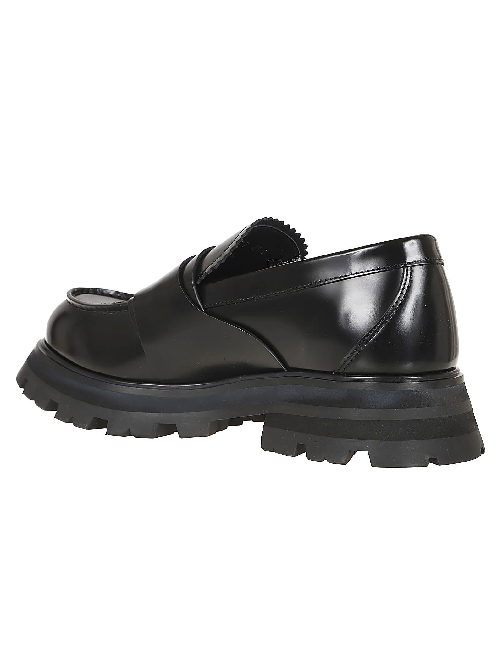 Shop Alexander Mcqueen Shoe Leath.sole Rub. In Black Silver