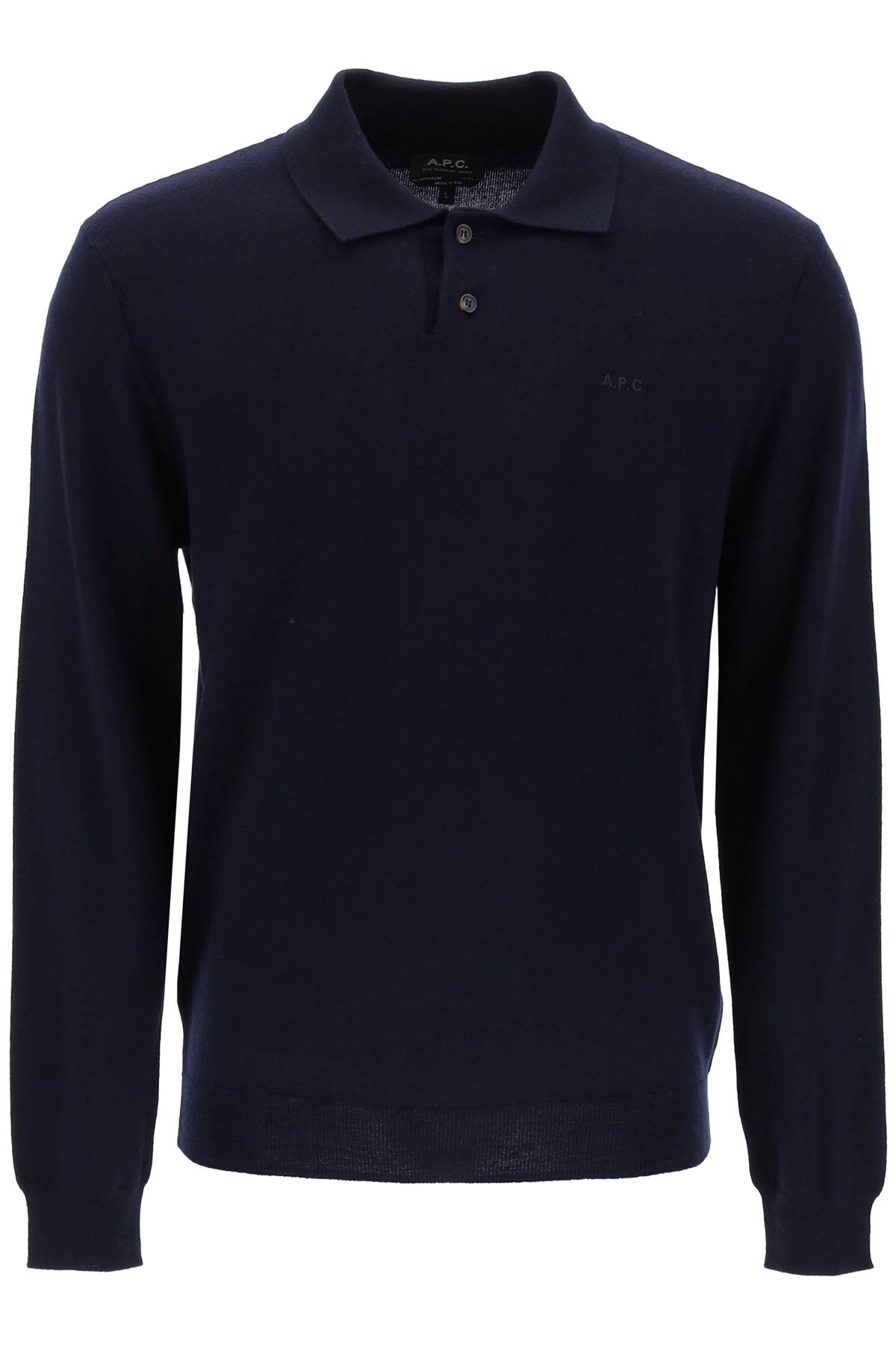 A. P.C. Jacob Wool Pullover Polo Sweater