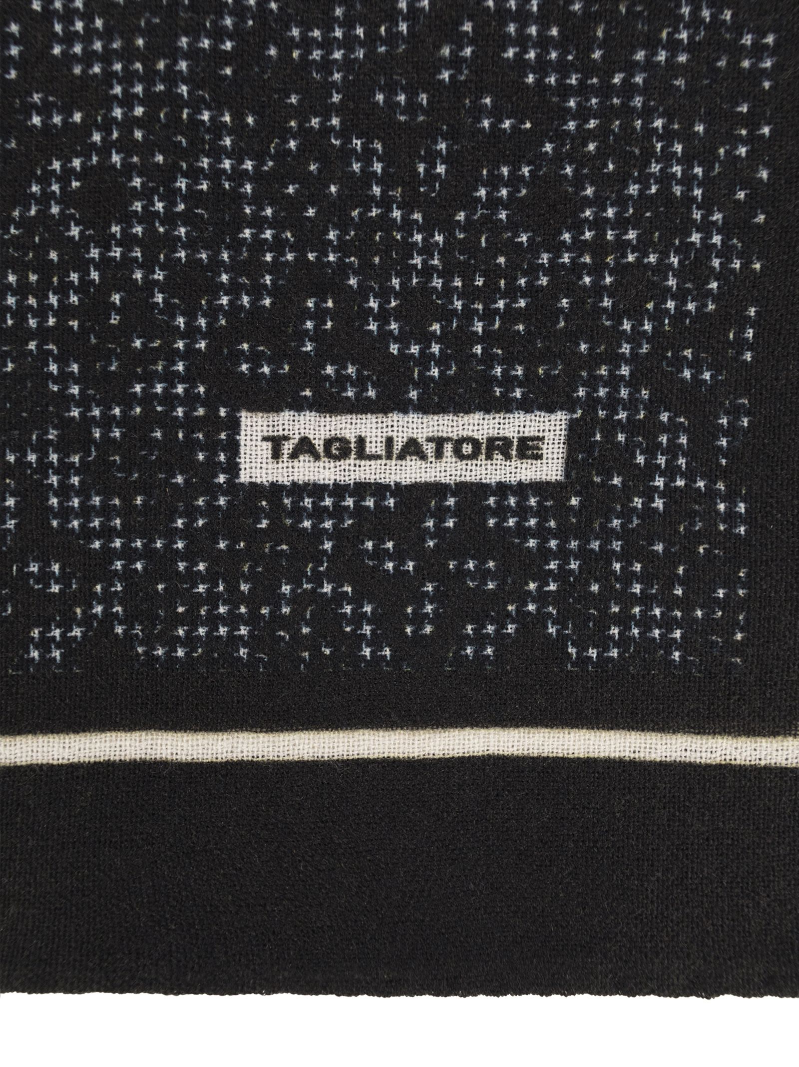 Shop Tagliatore Wool Scarf With Paisley Pattern In Black