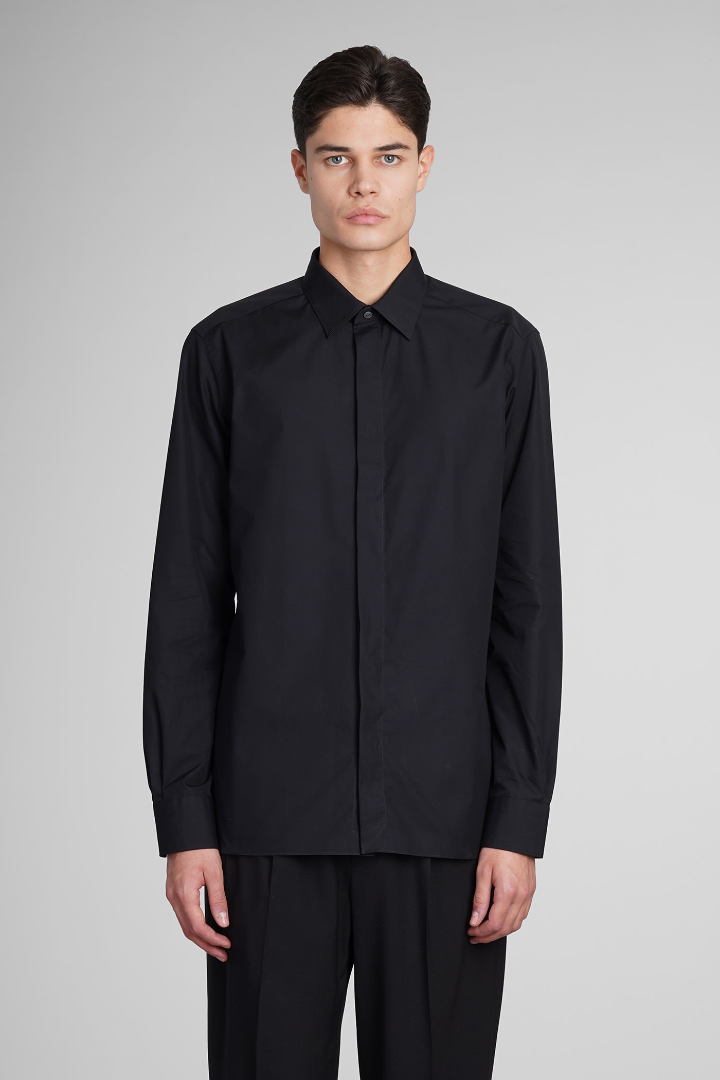 Zegna Shirt In Black Cotton