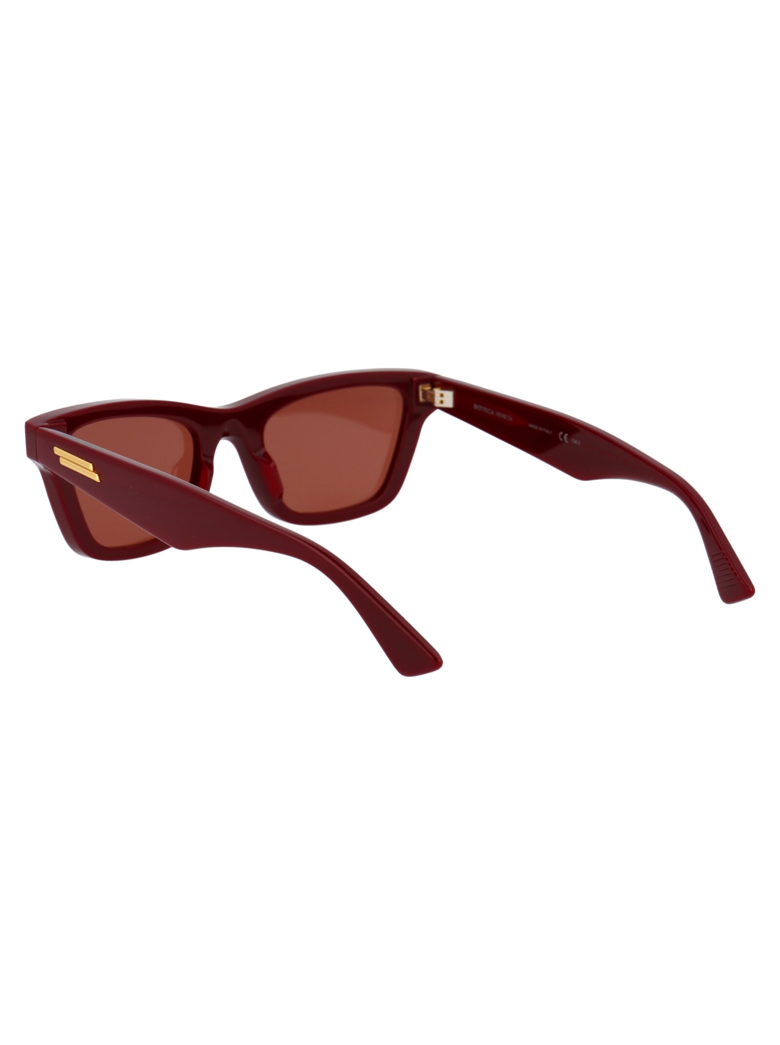 Shop Bottega Veneta Bv1119s Sunglasses In 005 Burgundy Burgundy Brown