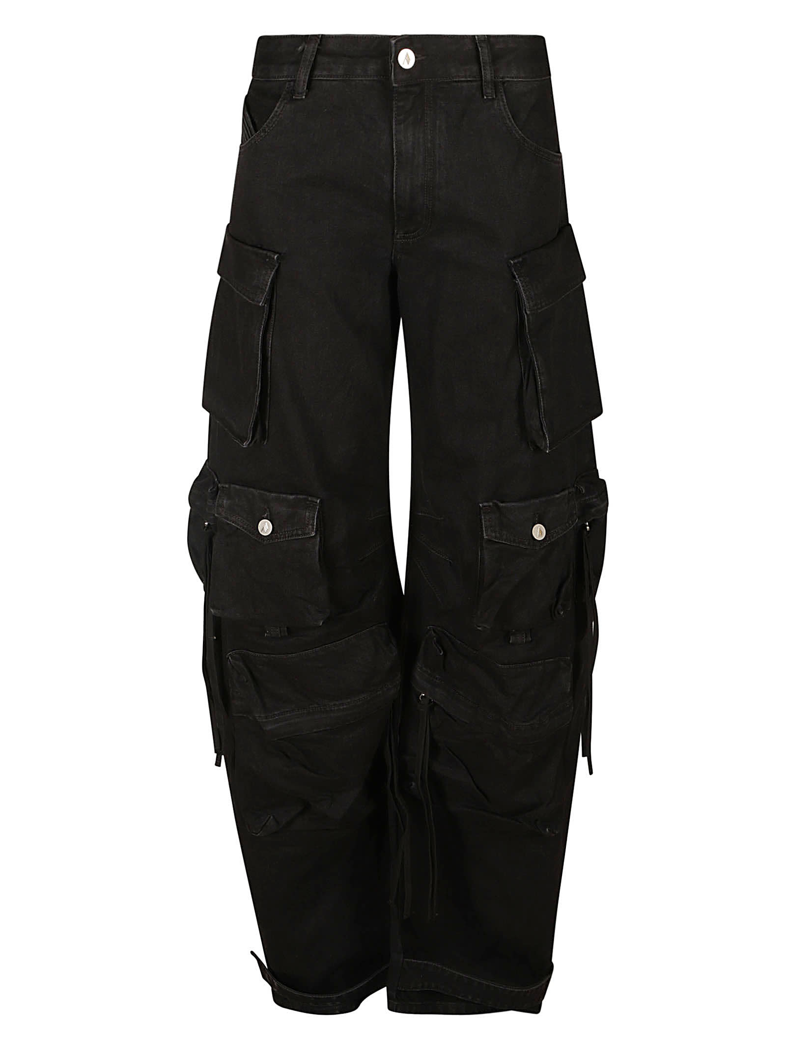 Shop Attico Fern Long Jeans In Black