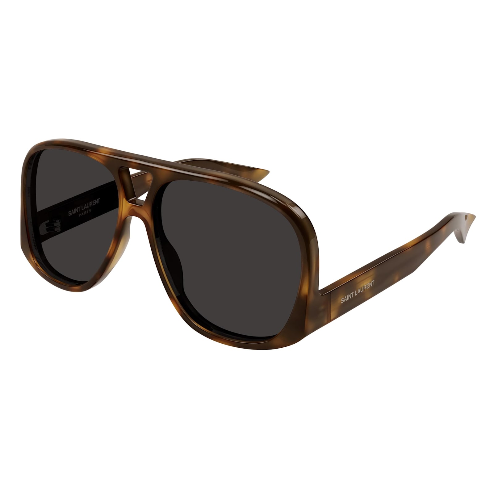 Shop Saint Laurent Sunglasses In Marrone/marrone