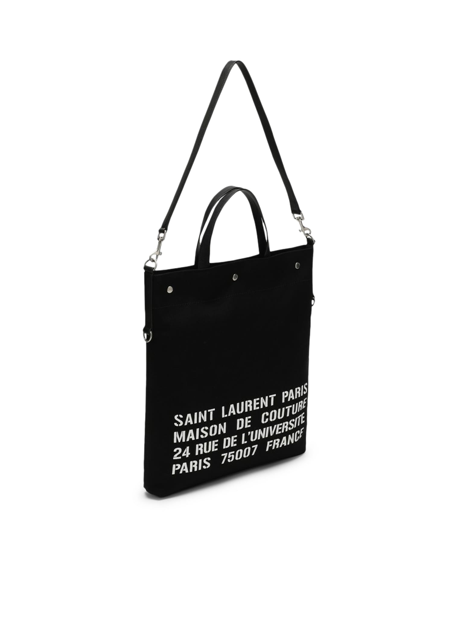 Shop Saint Laurent Ysl Bag Rg Tote Ns W In Black Ceram Soft