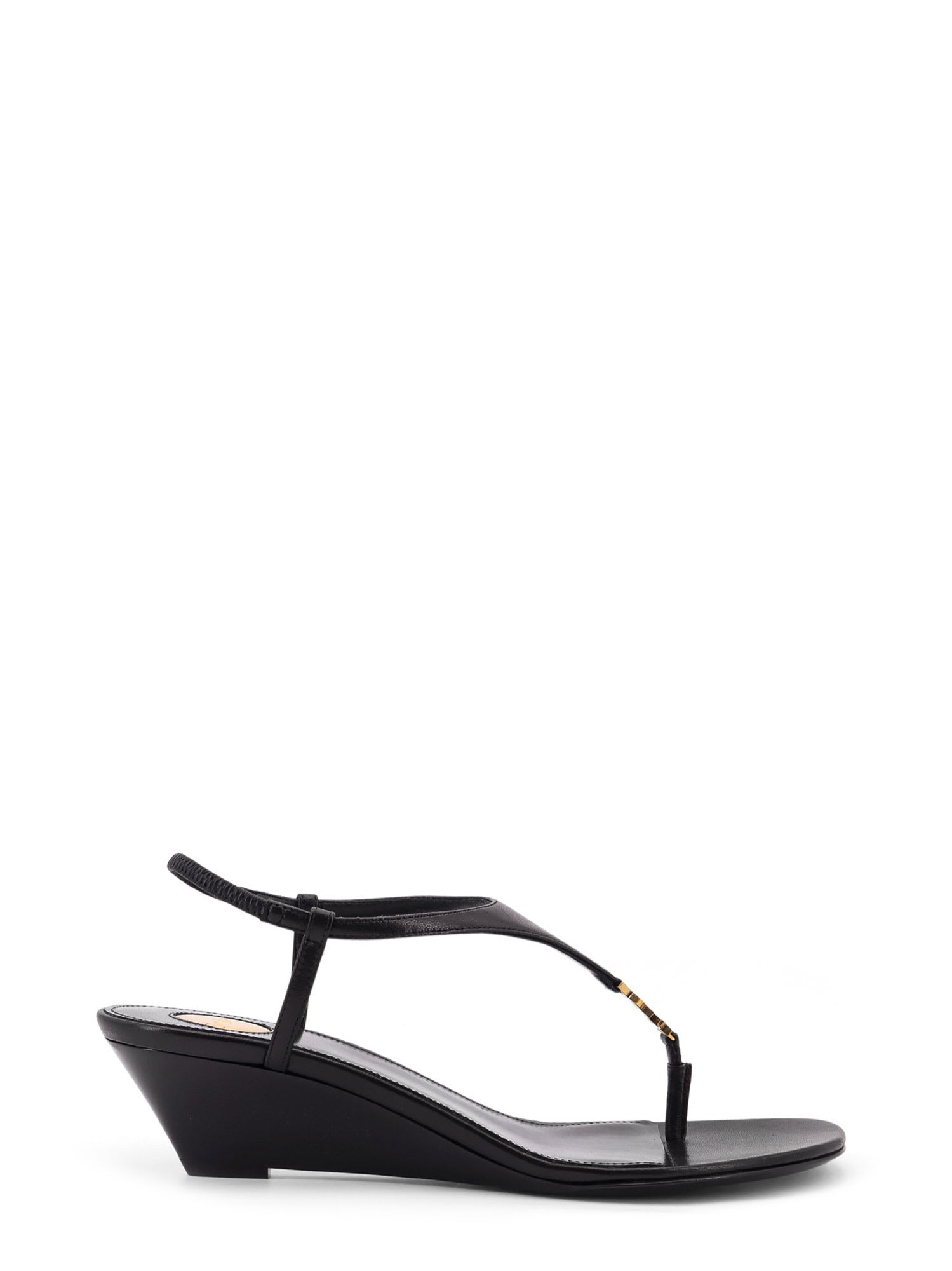 Shop Saint Laurent Bridget 40 Rive Gauche Leather Sandals
