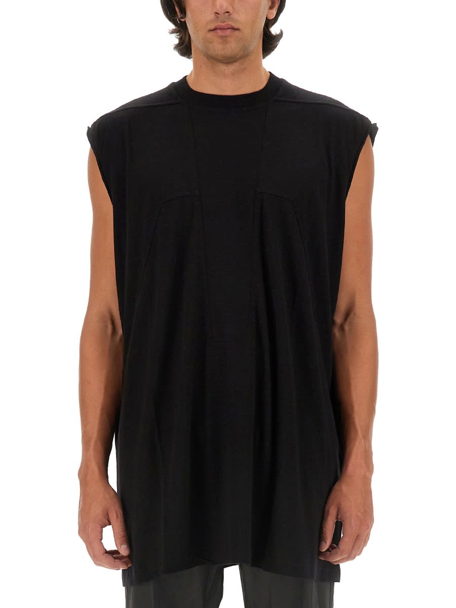 Shop Rick Owens Wool T-shirt In Nero