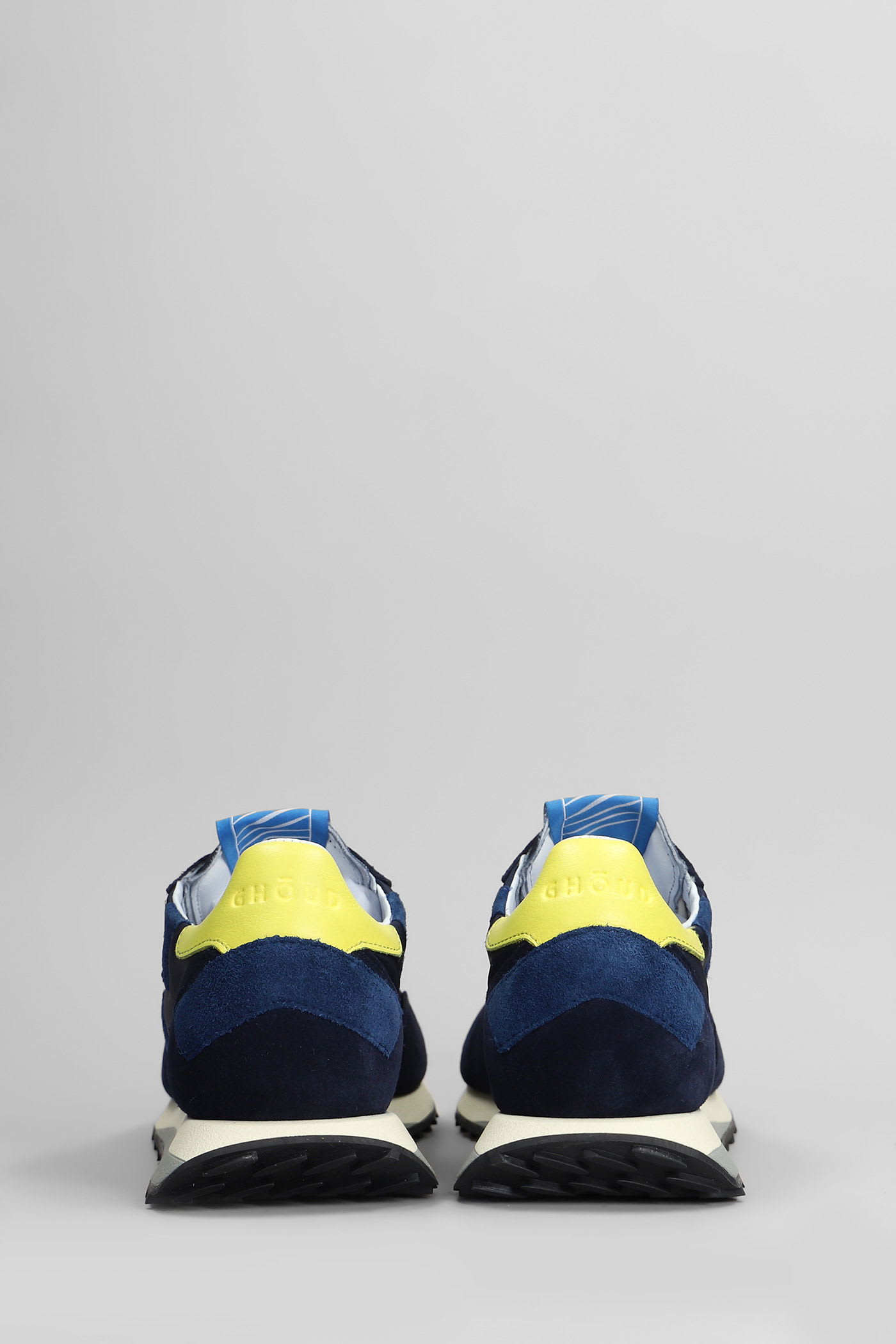 Ghoud Rush Sneakers In Blue Suede And Fabric