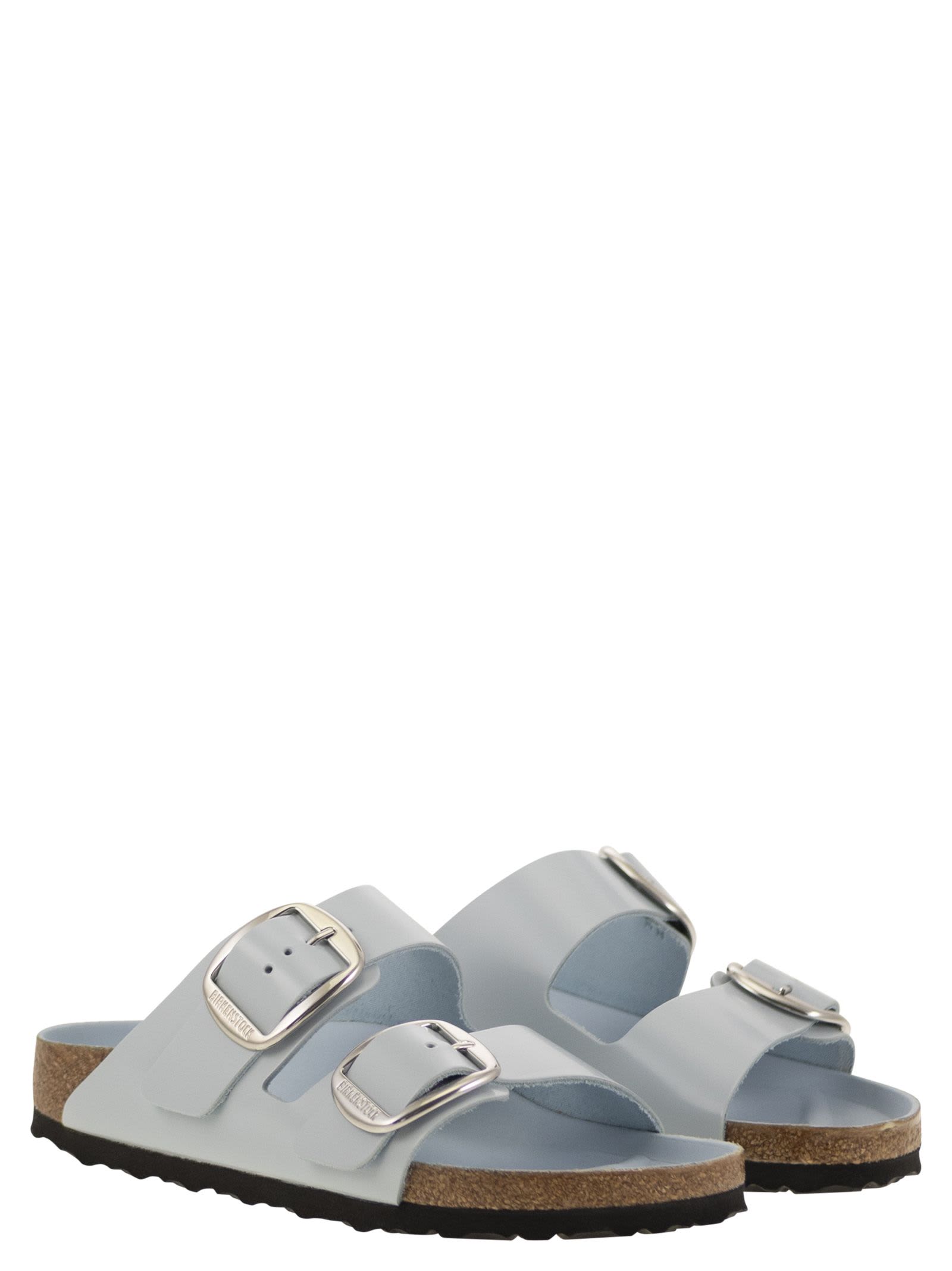 Birkenstock Arizona Big Buckle Shine Blue In Blue