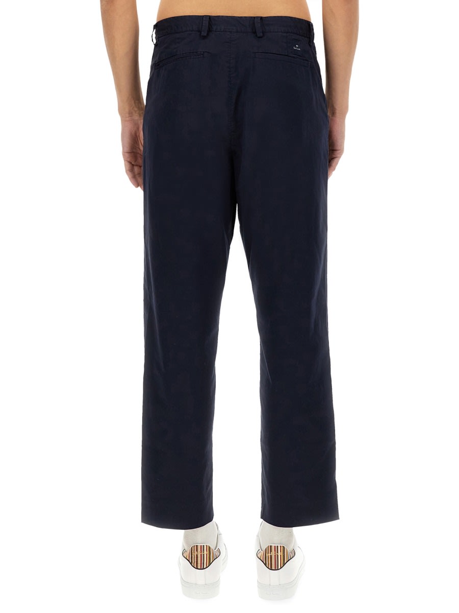 Shop Ps By Paul Smith Cotton Pants In Blue