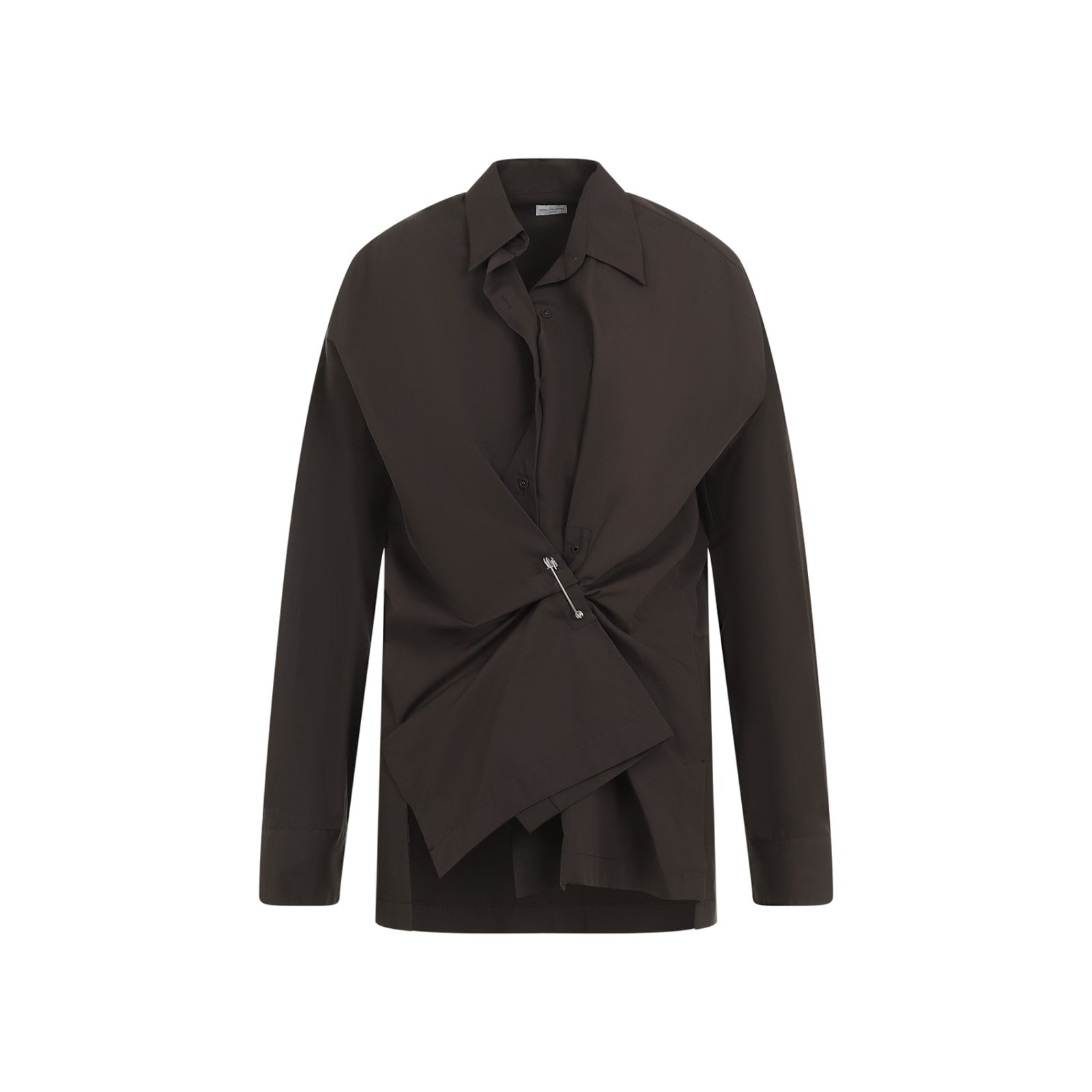 Shop Dries Van Noten Clicks Shirt In Dark Brown