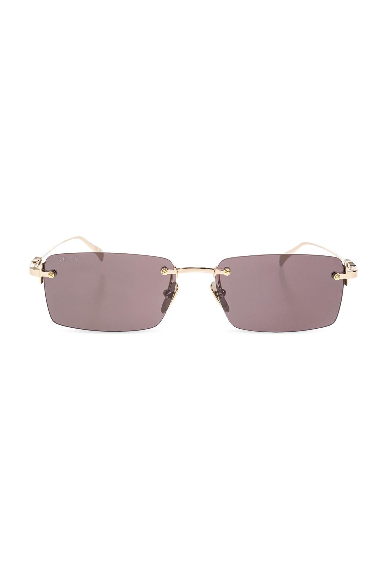 Gucci Women Rectangular Shape Sunglasses In Purple