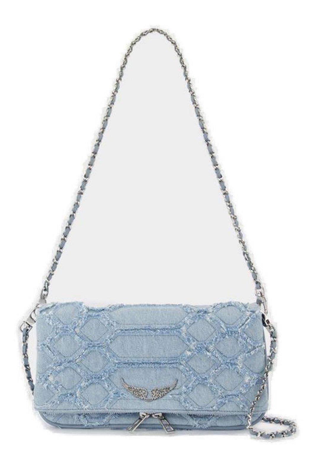 Zadig &amp; Voltaire Rock Wing Charm Clutch Bag