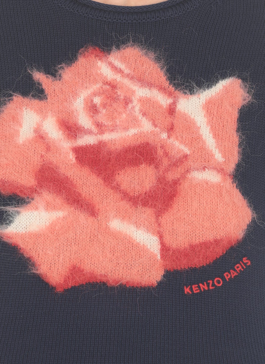 Shop Kenzo Rose Sweater In Blue