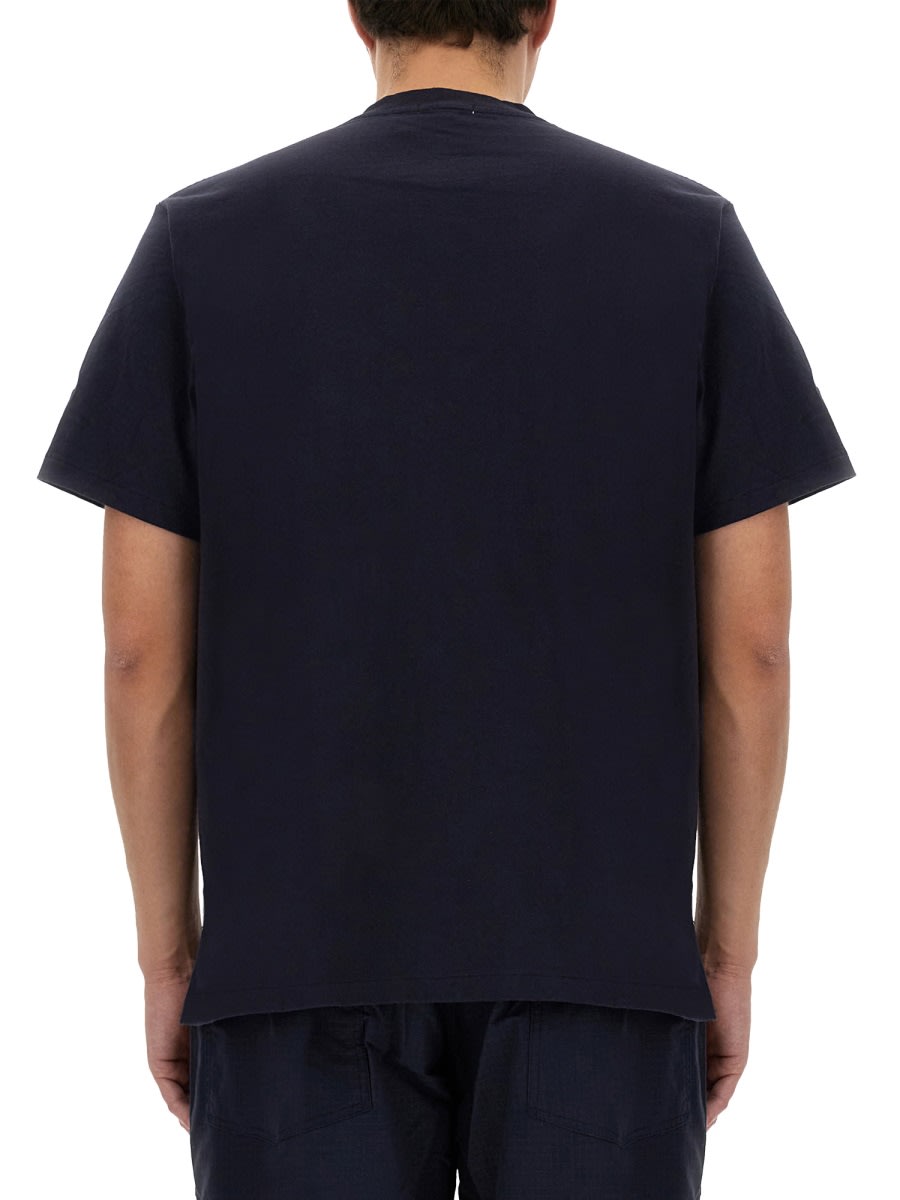 Shop Engineered Garments T-shirt With Print In Blue