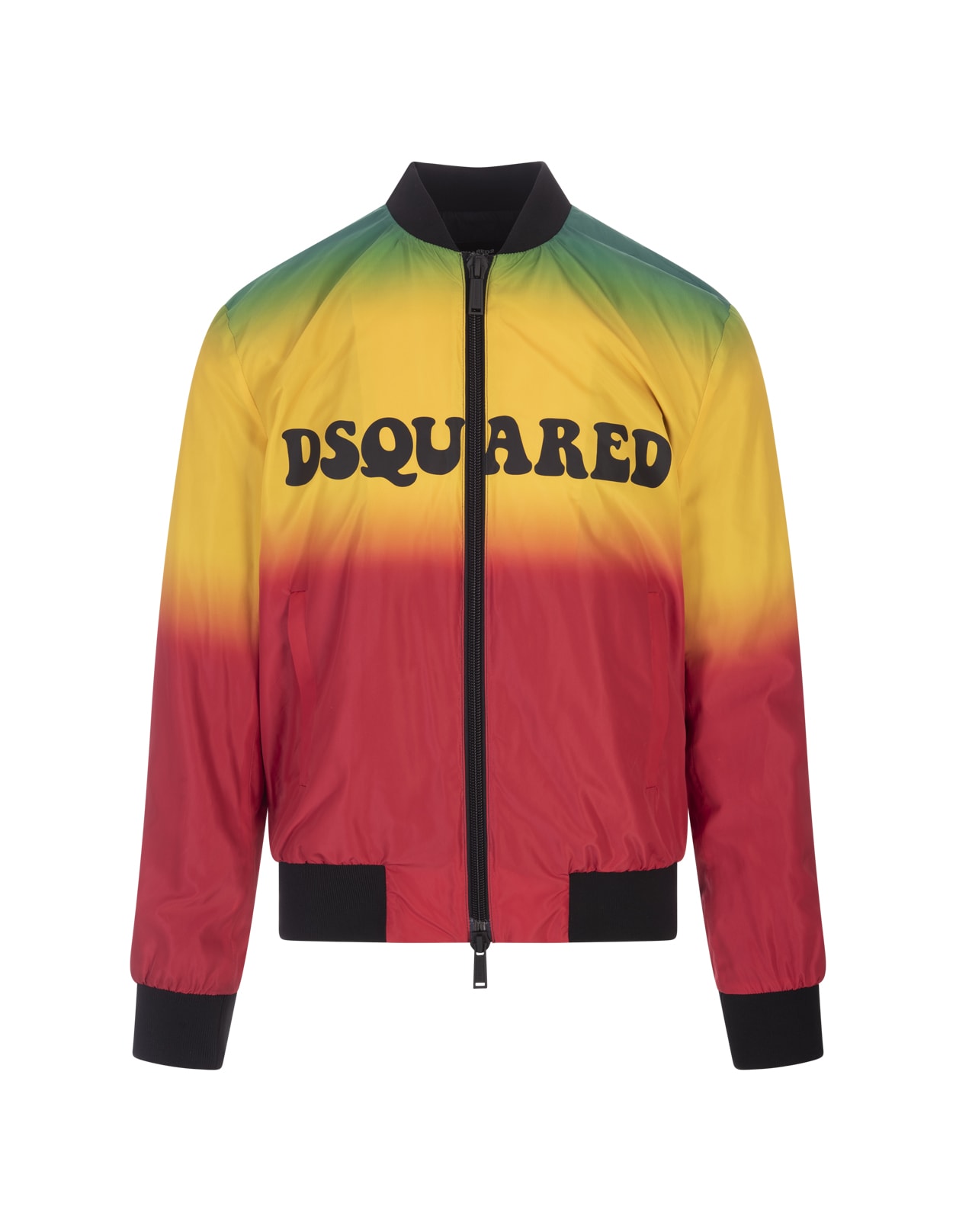 Dsquared2 Classic Bomber Jacket In Multicolor Nylon In Multicolore