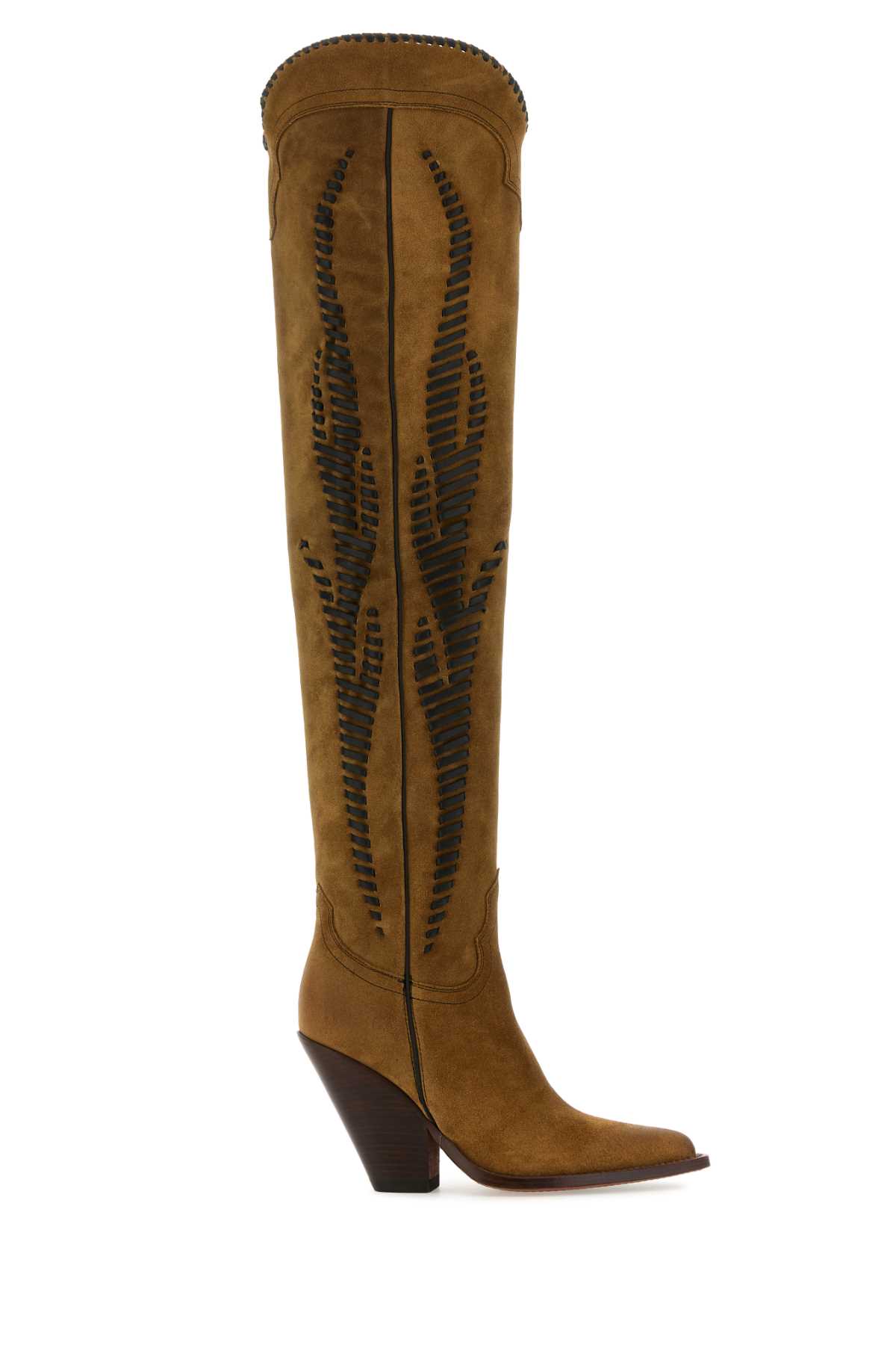 Camel Suede Hermosa Twist Over-the-knee Boots