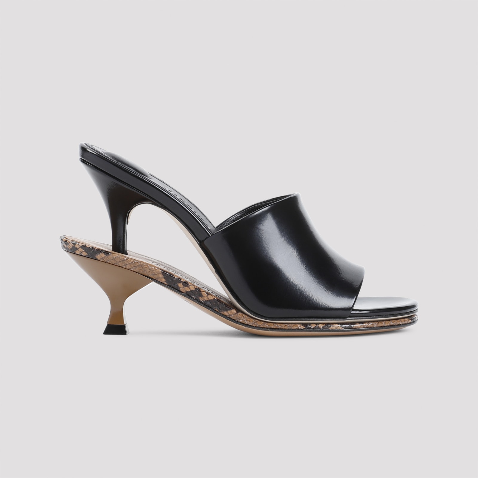 Shop Jacquemus Les Doubles Mules In Bb Black Light Brown