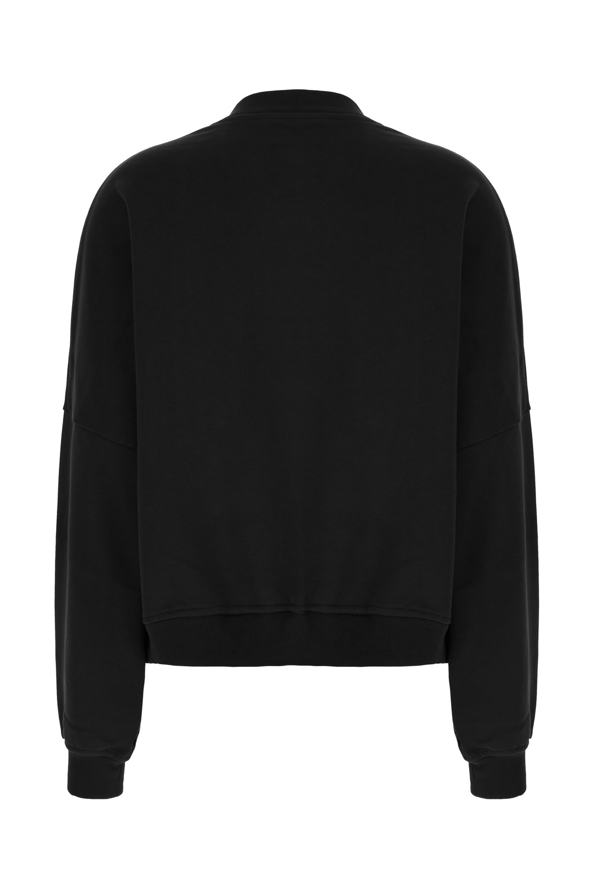 Marni Relaxed Fit Black Sweatshirt With Textured Logo In Black
