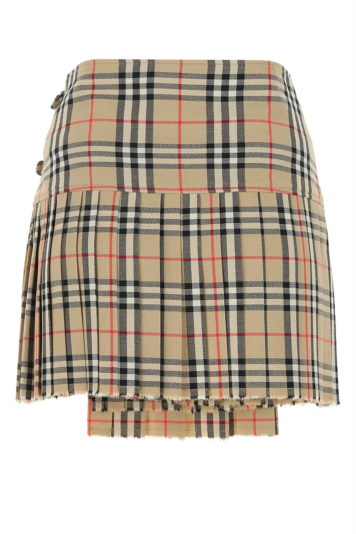 Burberry Embroidered Wool Mini Skirt In A7028