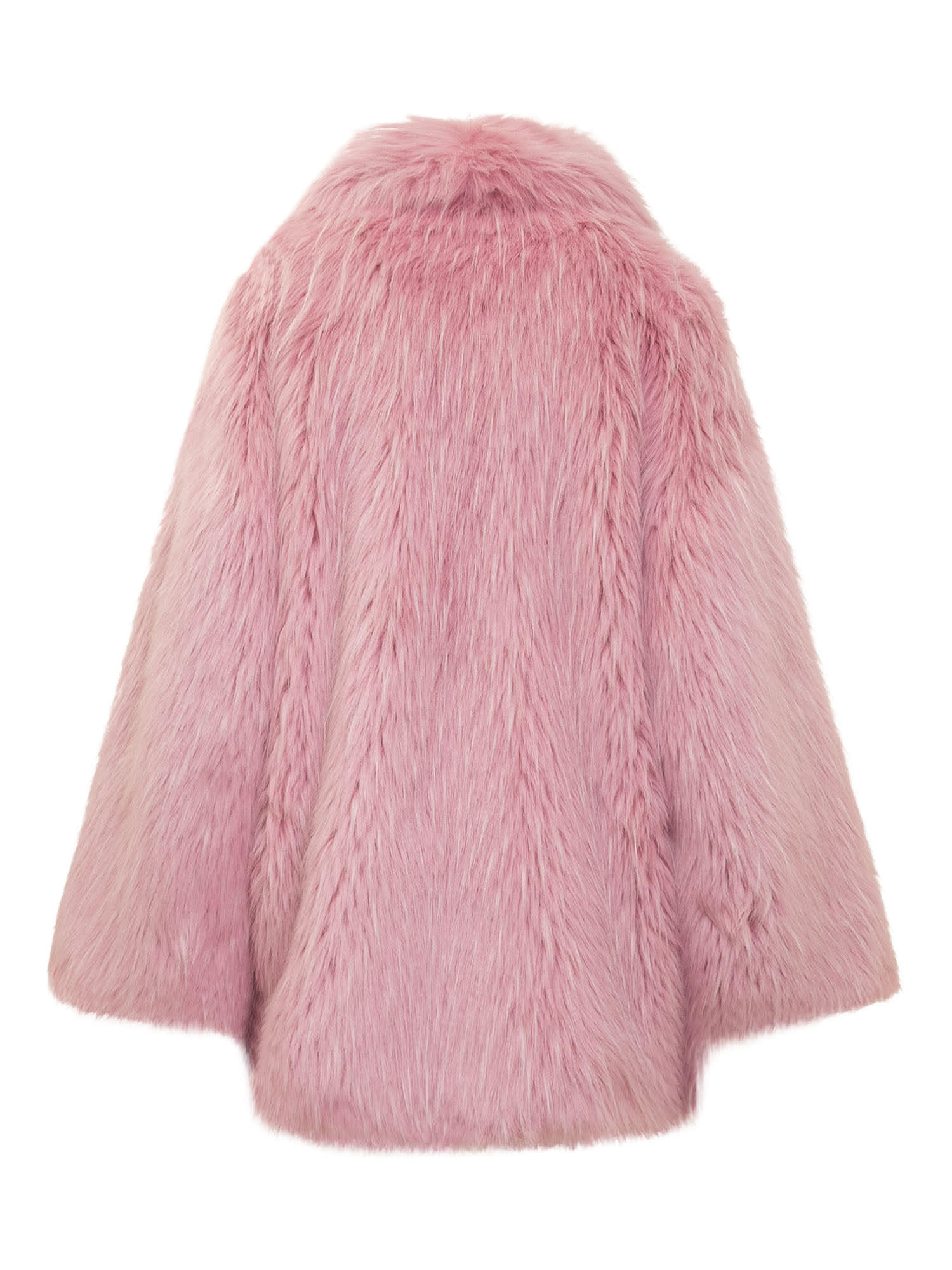 Shop Msgm Coat In Pink