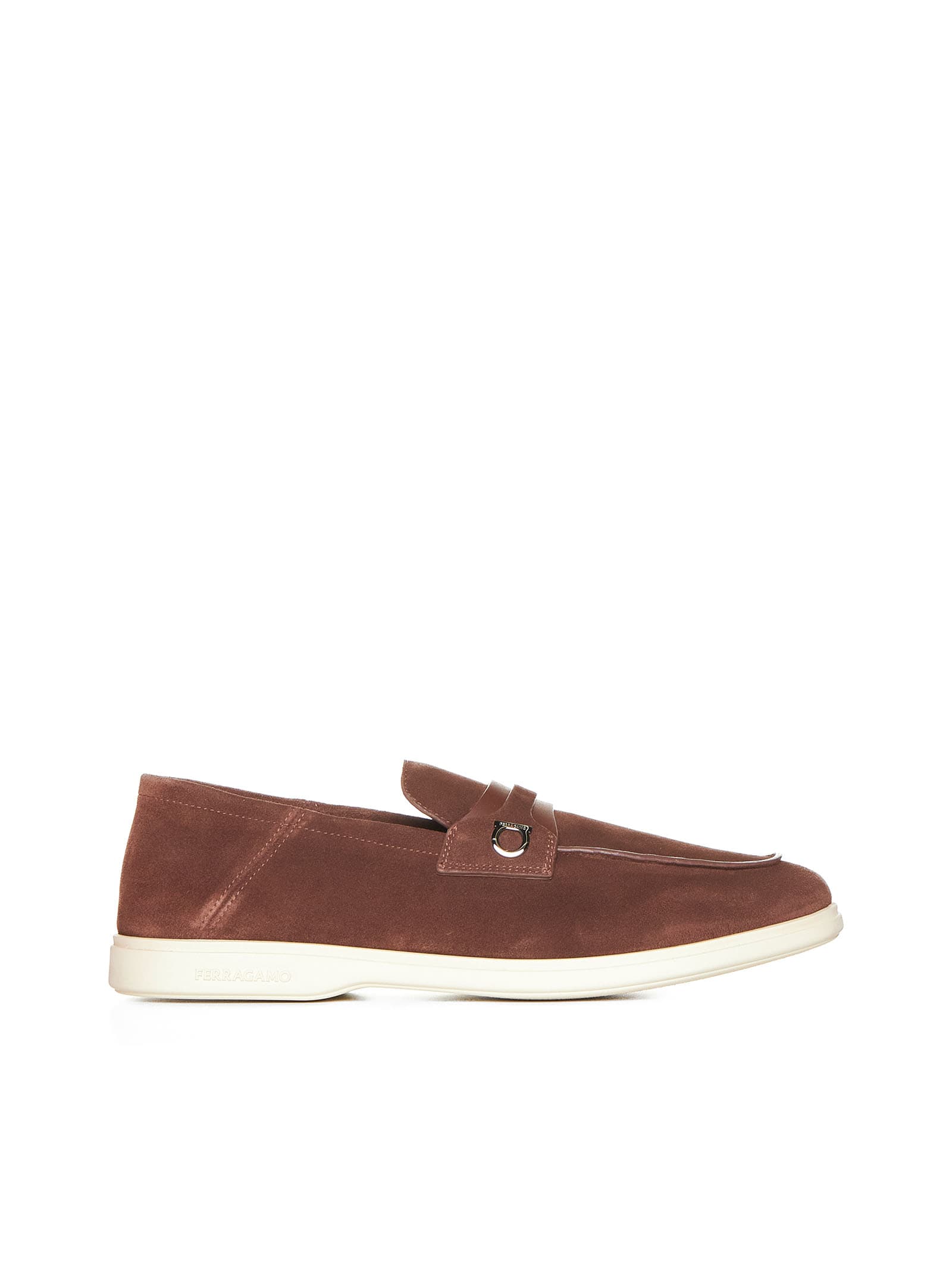 Shop Ferragamo Loafers In Cocoa Brown