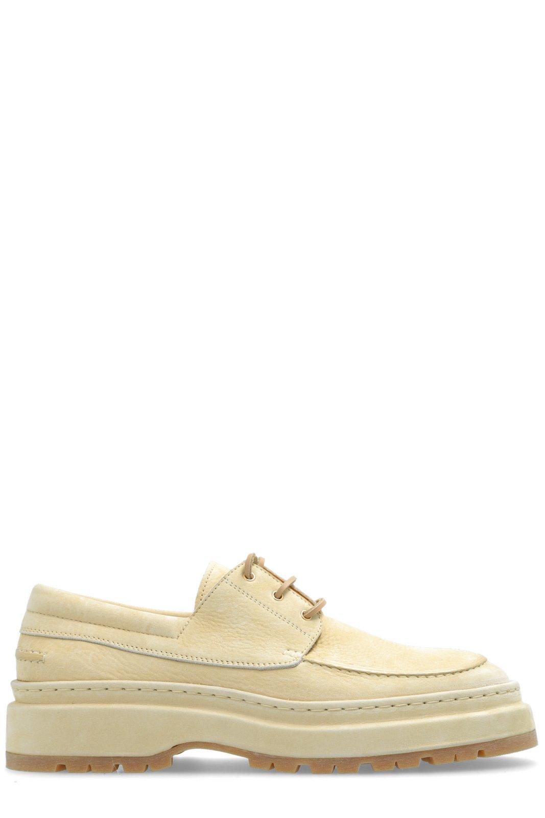 Shop Jacquemus Double Boat Shoes In Yellow