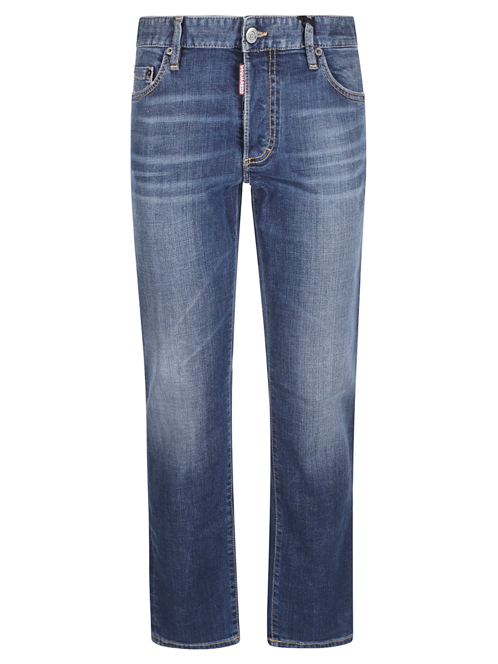 Buttoned Straight Jeans