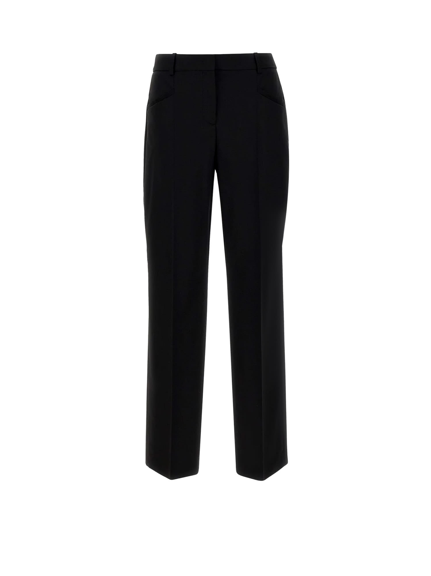 Hugo Boss Trousers Made From Virgin Wool In Black