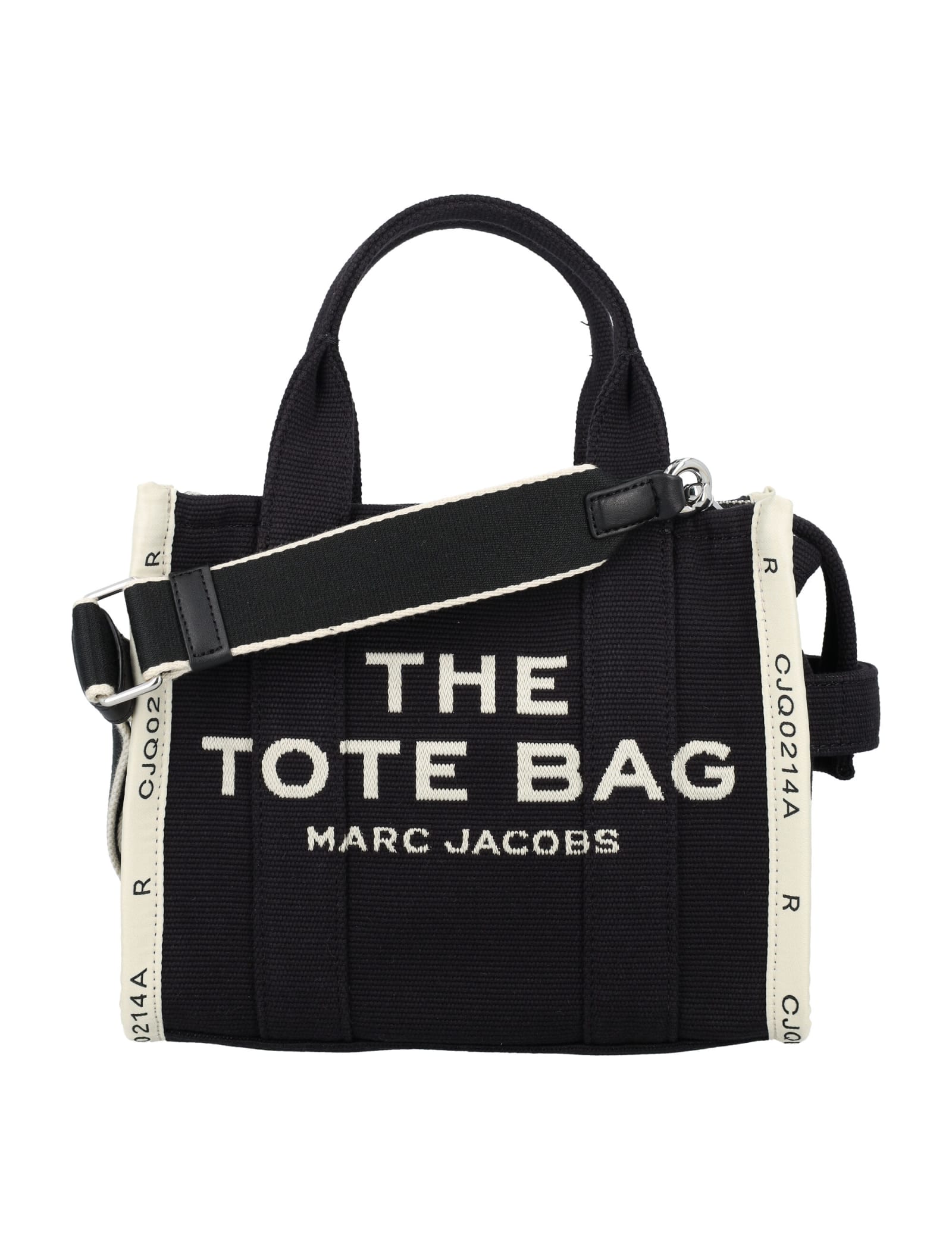 Shop Marc Jacobs The Jacquard Mini Tote Bag In Black