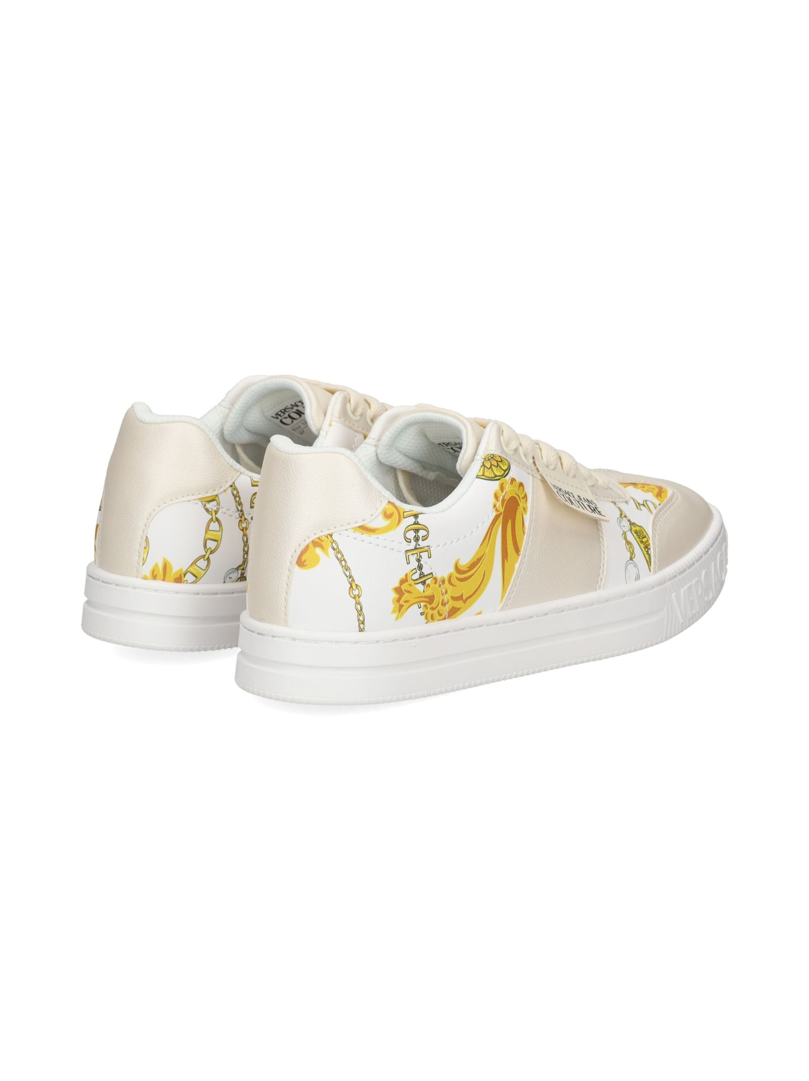 VERSACE JEANS COUTURE VERSACE JEANS COUTURE WHITE LOW TOP SNEAKERS
