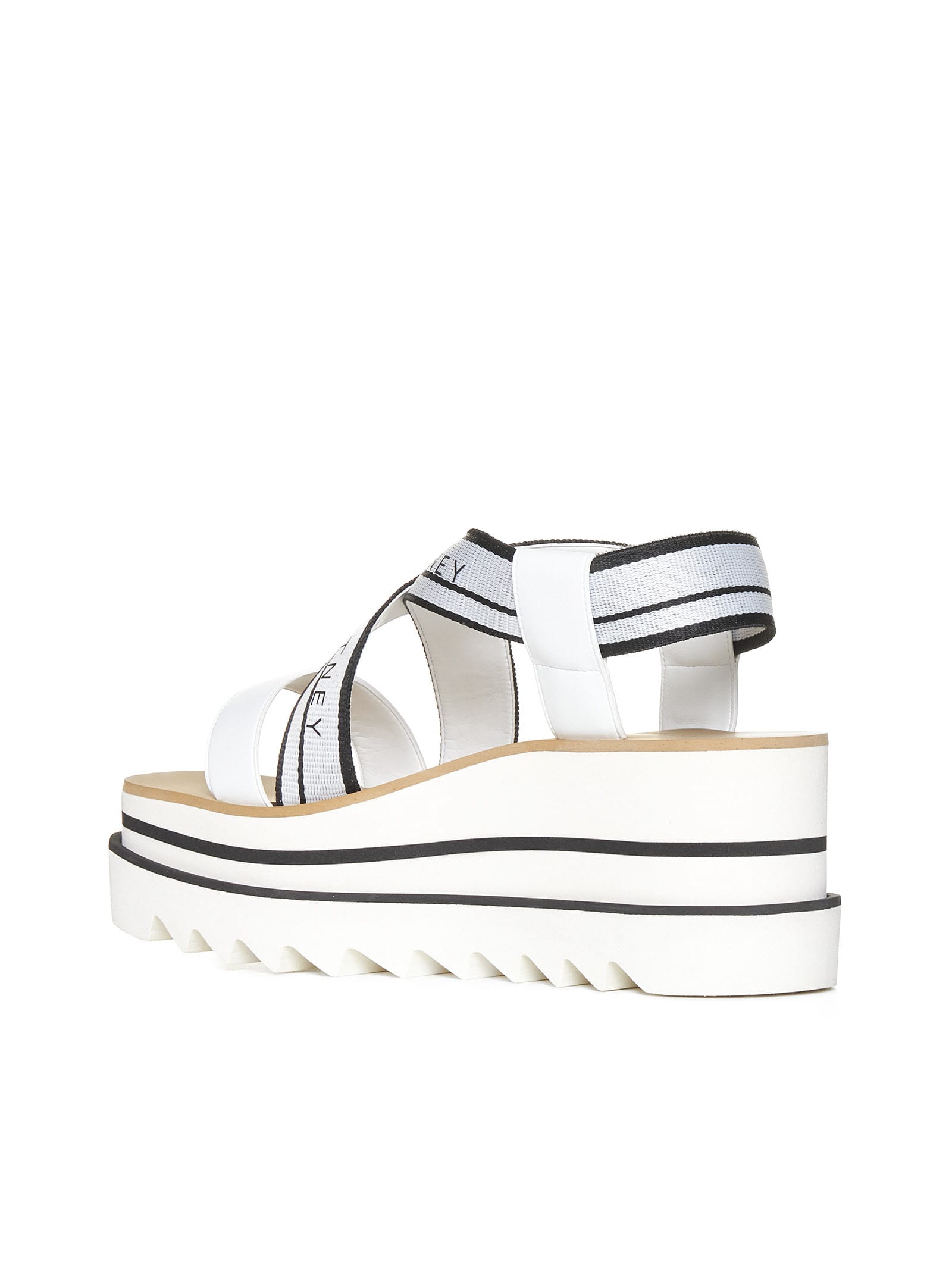 Shop Stella Mccartney Sandals In White/black