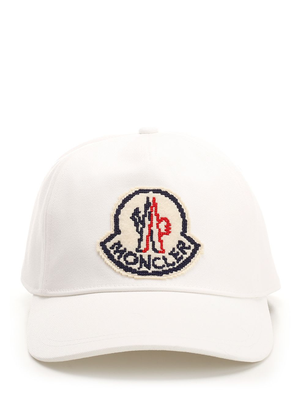 Shop Moncler Cotton Gabardine Baseball Cap In White